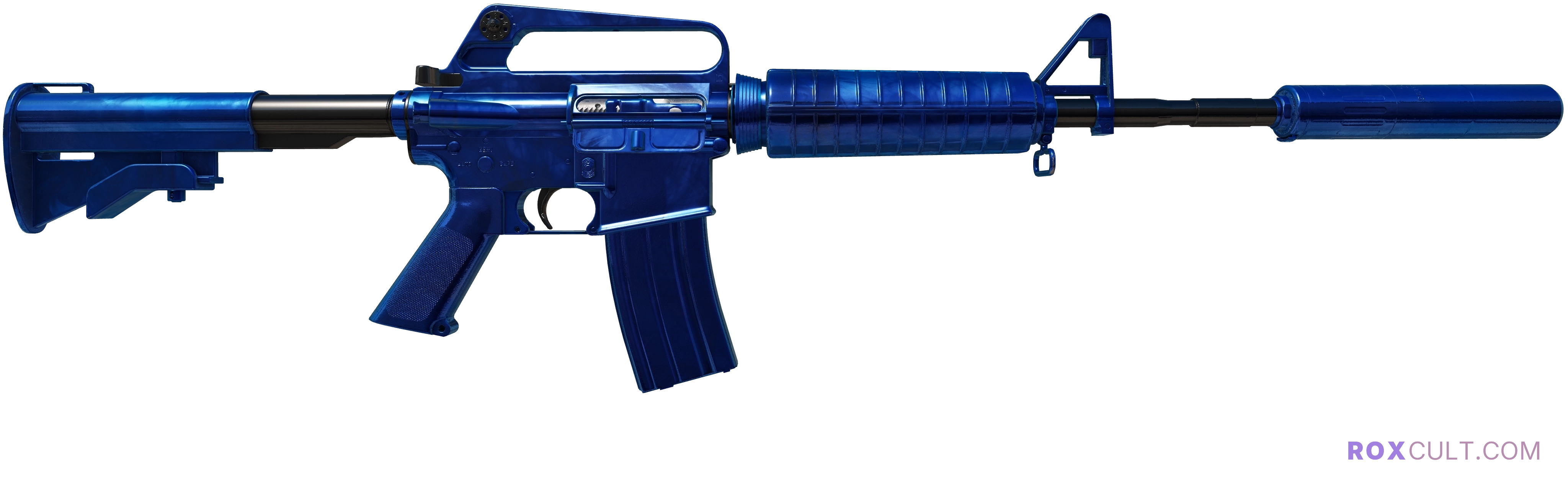 M4A1-S | Blue Phosphor (Factory New) — rox (Holo) Antwerp 2022 craft, backside view