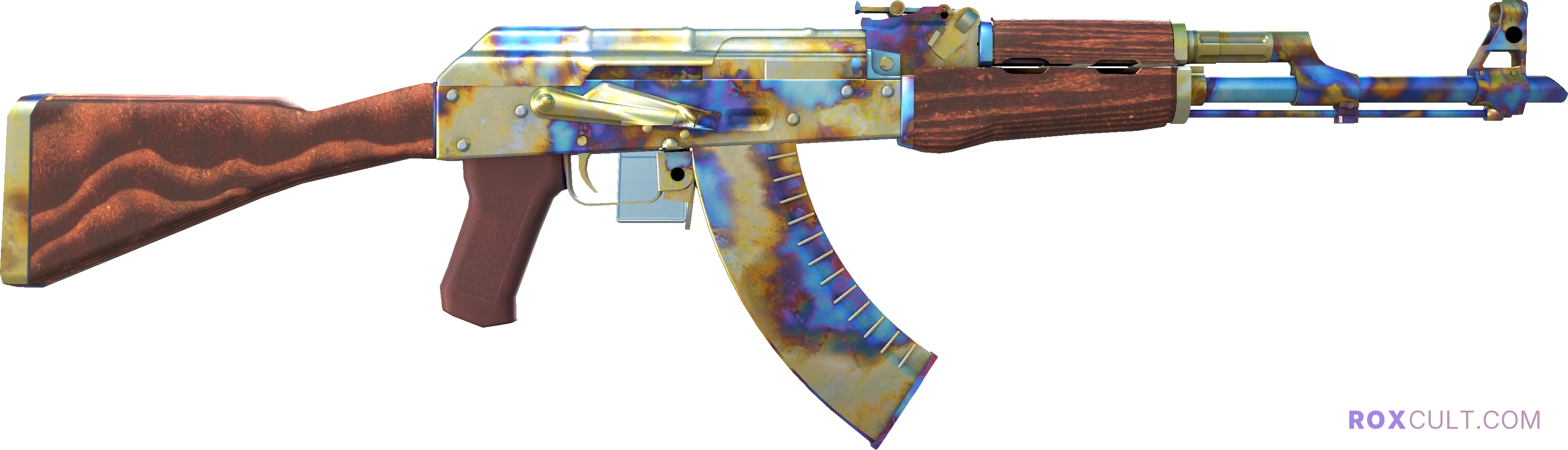 AK-47 | Case Hardened (Factory New) — rox (Holo) Antwerp 2022 craft, backside view