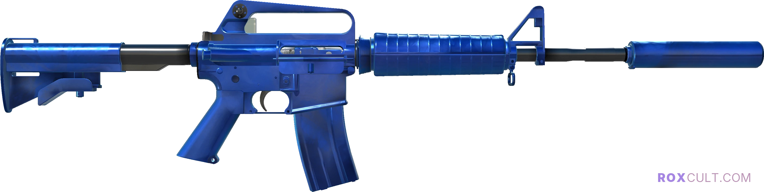 M4A1-S | Blue Phosphor (Factory New) — rox (Holo) Antwerp 2022 craft, backside view