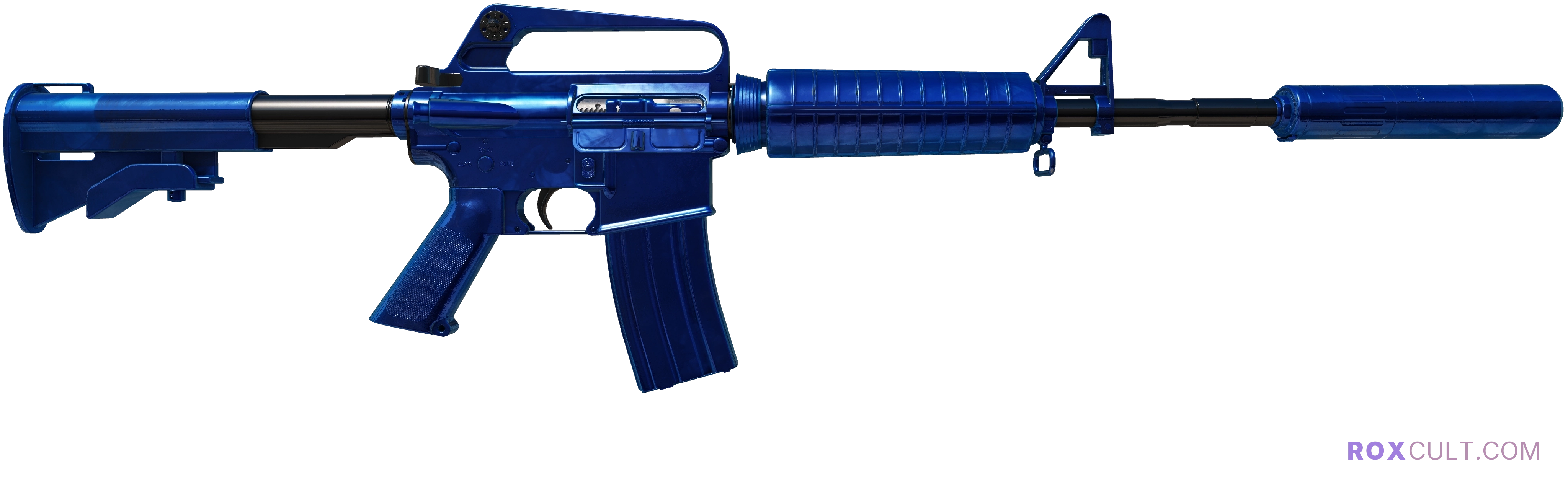 M4A1-S | Blue Phosphor (Factory New) — rox (Holo) Antwerp 2022 craft, backside view