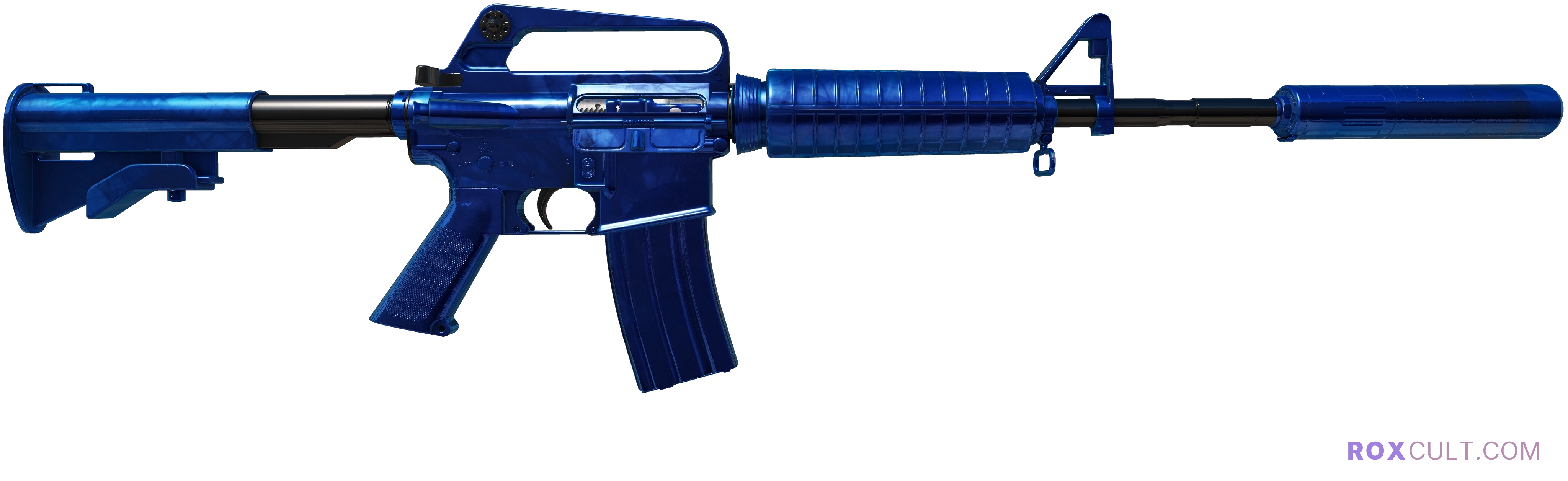 M4A1-S | Blue Phosphor (Factory New) — rox (Holo) Antwerp 2022 craft, backside view