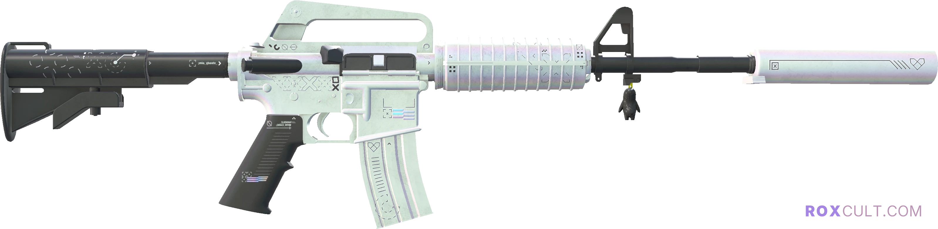 M4A1-S | Printstream (Minimal Wear) — rox (Holo) Antwerp 2022 craft, backside view