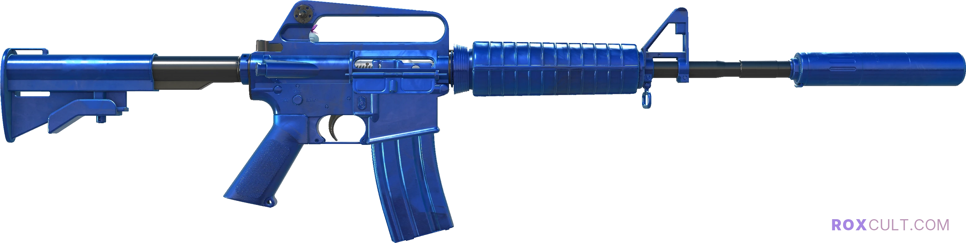 M4A1-S | Blue Phosphor (Factory New) — rox (Holo) Antwerp 2022 craft, backside view