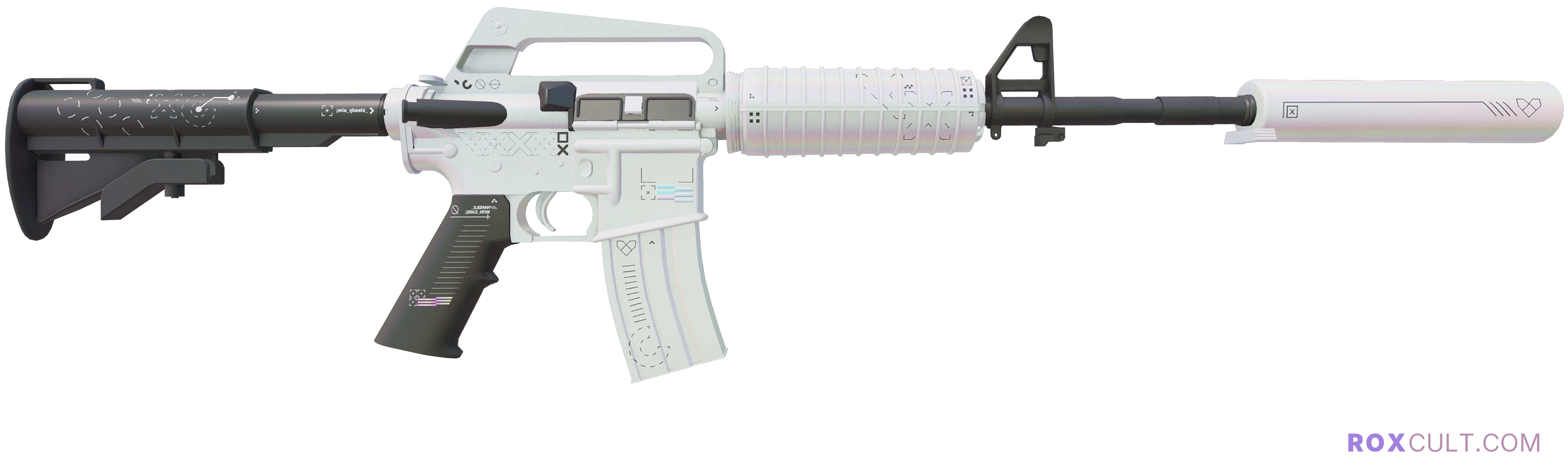 M4A1-S | Printstream (Factory New) — rox (Holo) Antwerp 2022 craft, backside view
