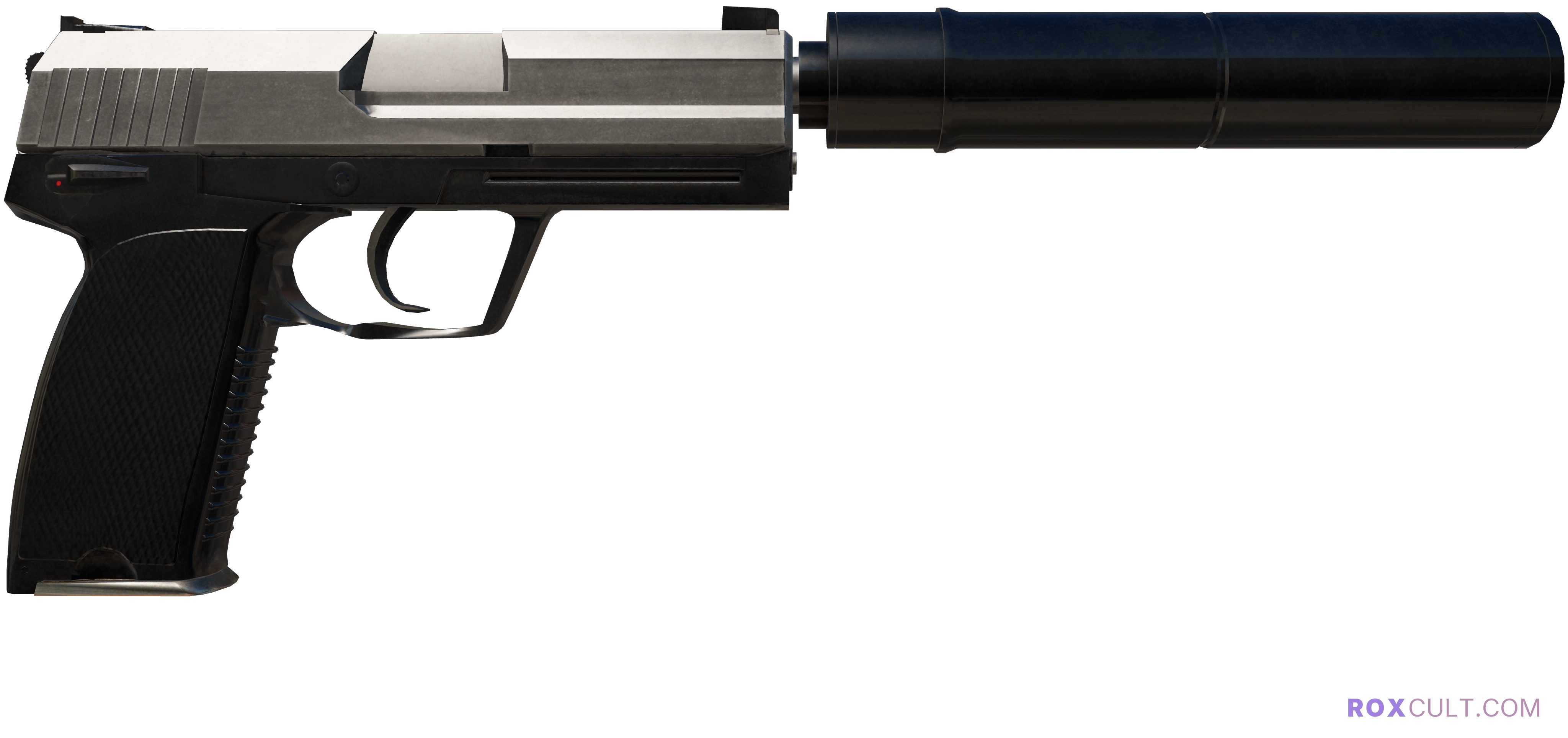 USP-S | Stainless (Field-Tested) — rox (Holo) Antwerp 2022 craft, backside view