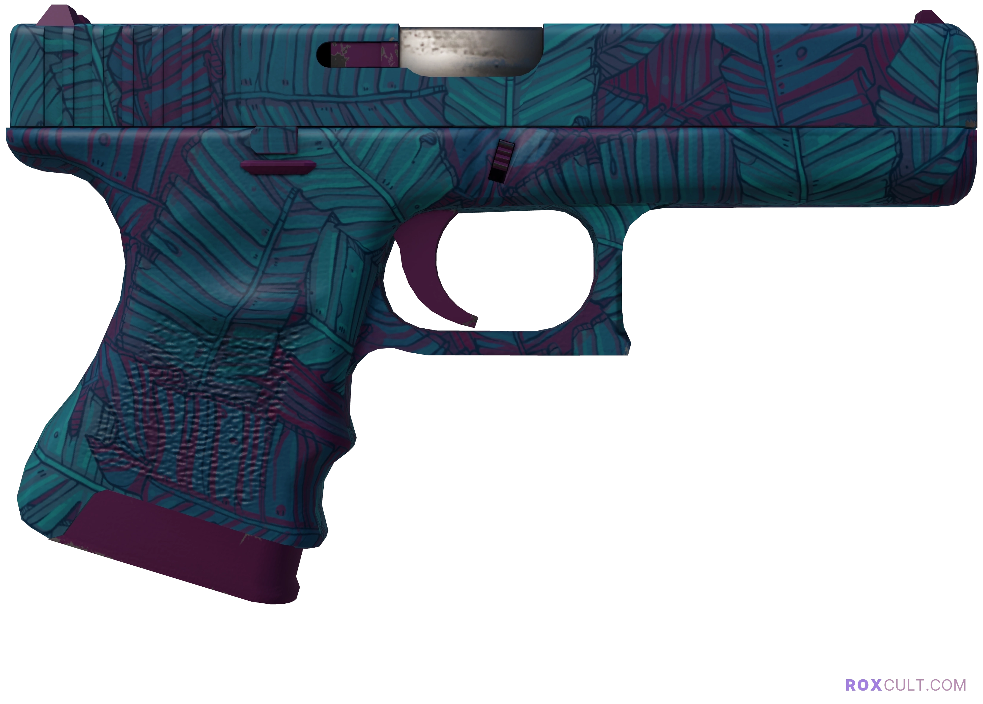 Glock-18 | Synth Leaf (Factory New) — rox (Holo) Antwerp 2022 craft, backside view