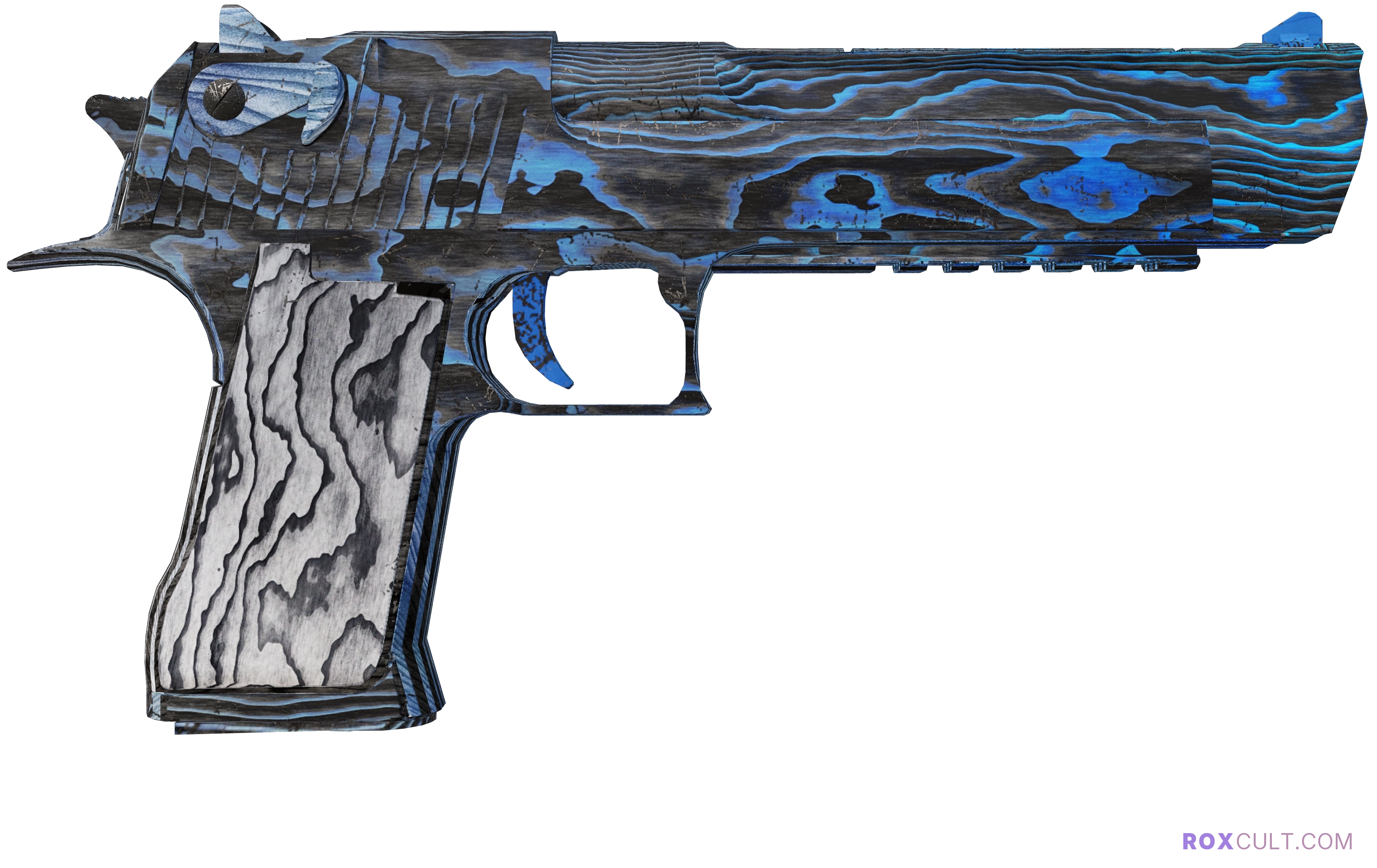 Desert Eagle | Blue Ply (Field-Tested) — rox (Holo) Antwerp 2022 craft, backside view