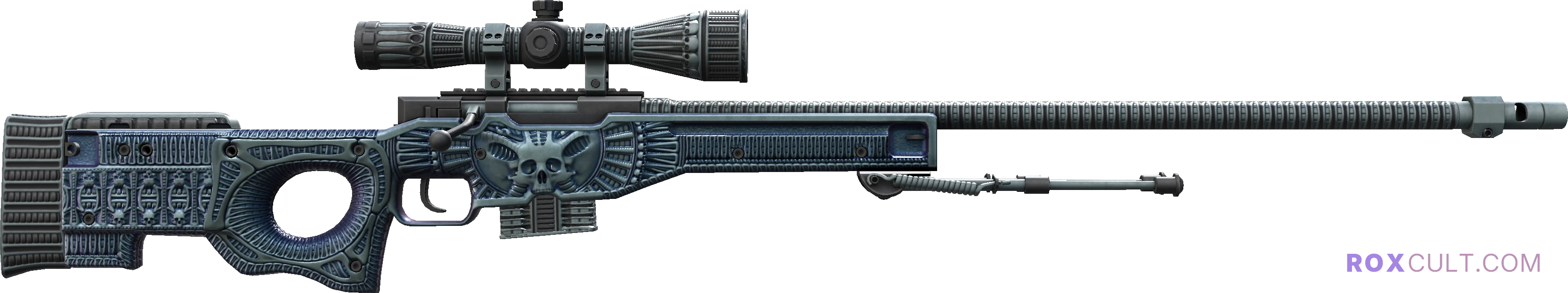 StatTrak™ AWP | Exoskeleton (Factory New) — rox (Holo) Antwerp 2022 craft, backside view