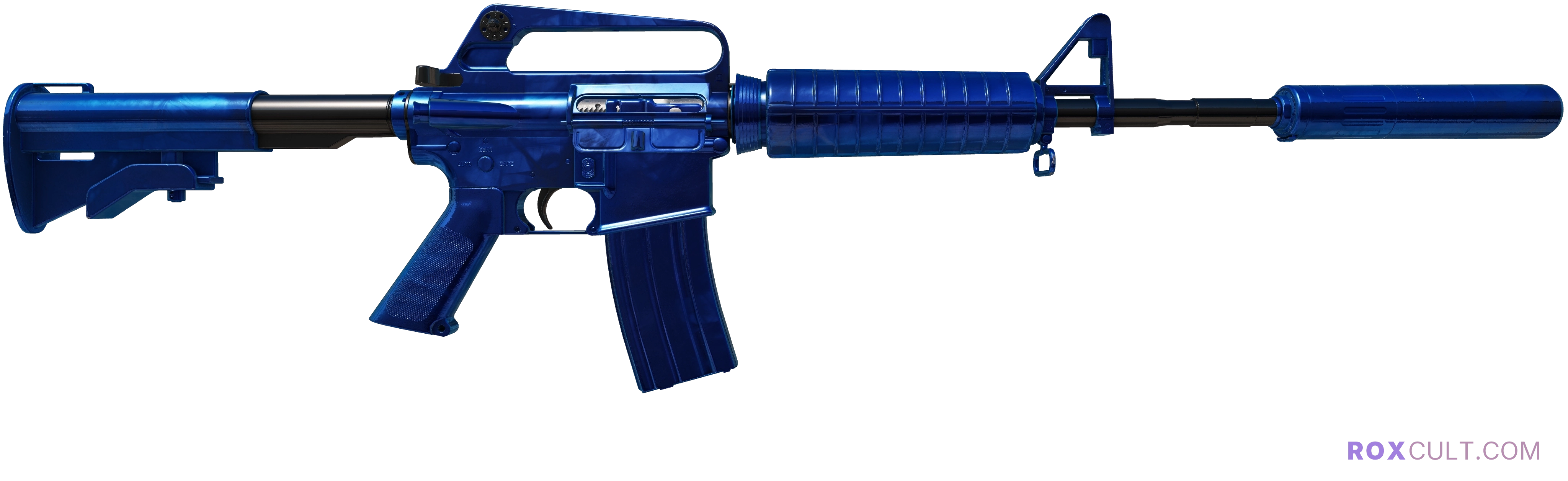 M4A1-S | Blue Phosphor (Factory New) — rox (Holo) Antwerp 2022 craft, backside view
