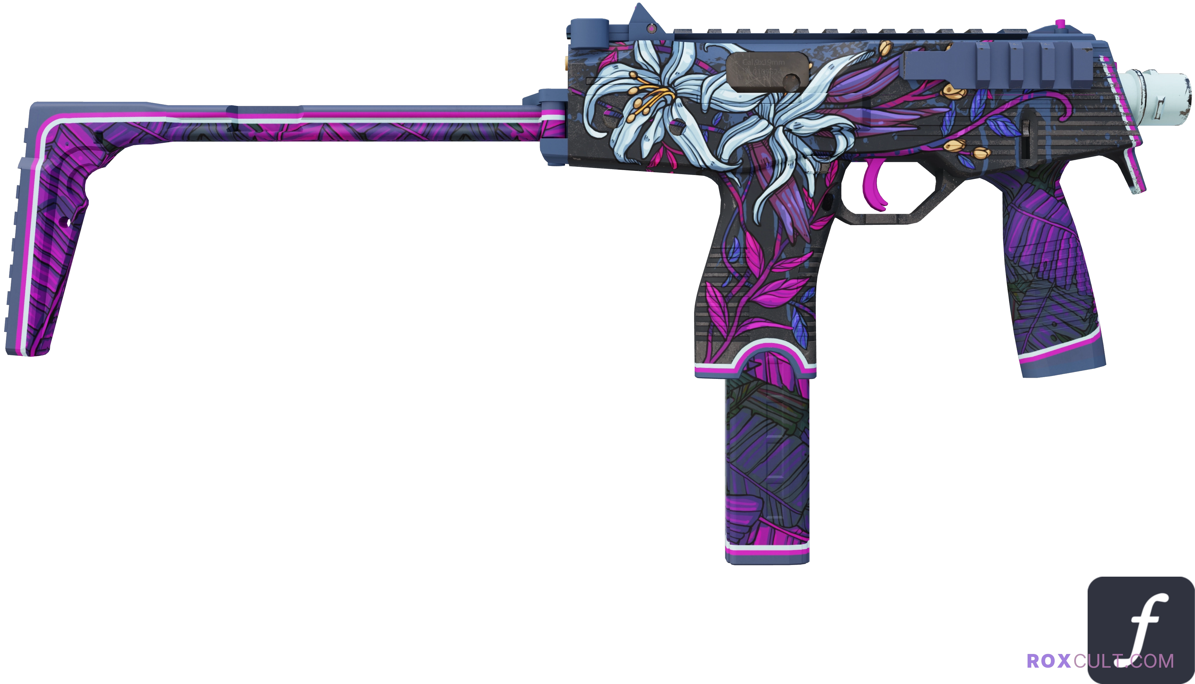 MP9 | Wild Lily (Factory New) — rox (Holo) Antwerp 2022 craft, backside view
