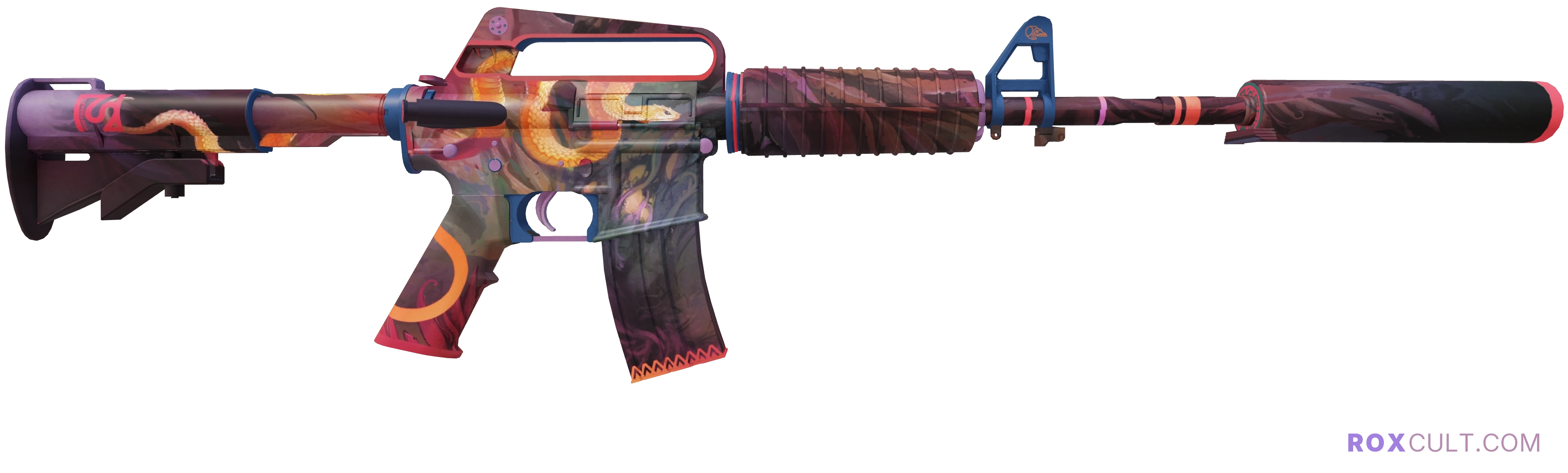 M4A1-S | Welcome to the Jungle (Factory New) — rox (Holo) Antwerp 2022 craft, backside view