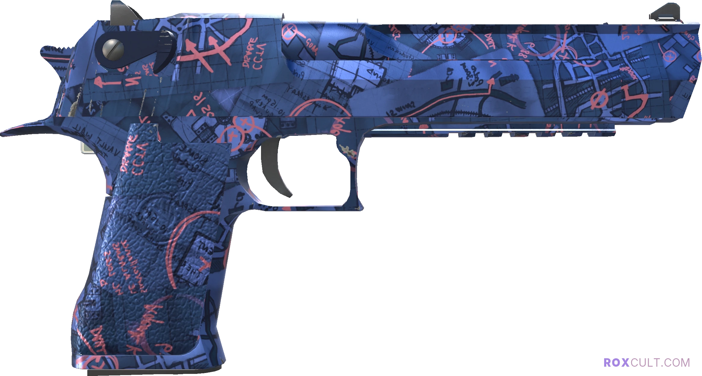 Desert Eagle | Night Heist (Factory New) — rox (Holo) Antwerp 2022 craft, backside view