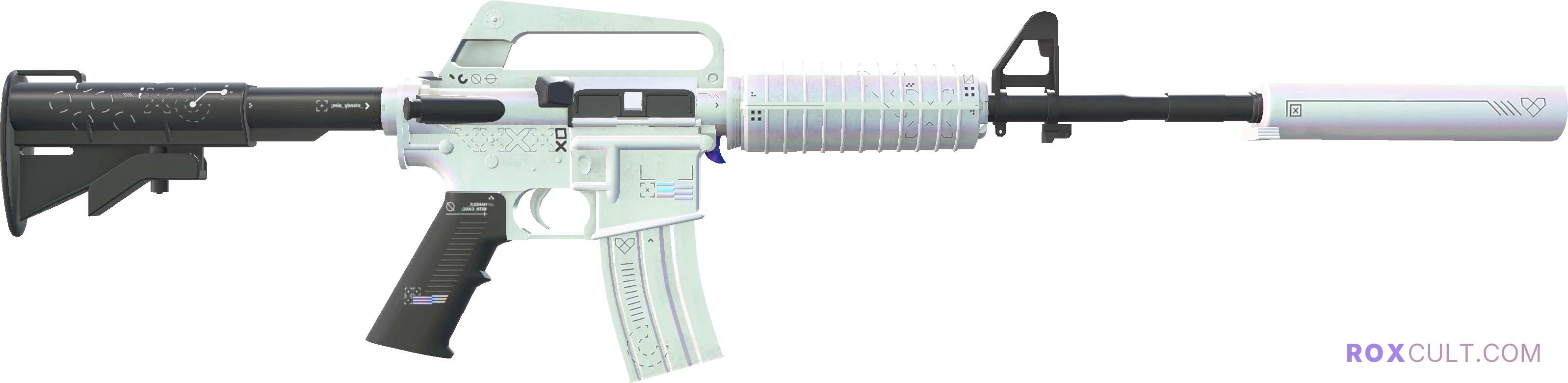 M4A1-S | Printstream (Factory New) — rox (Holo) Antwerp 2022 craft, backside view