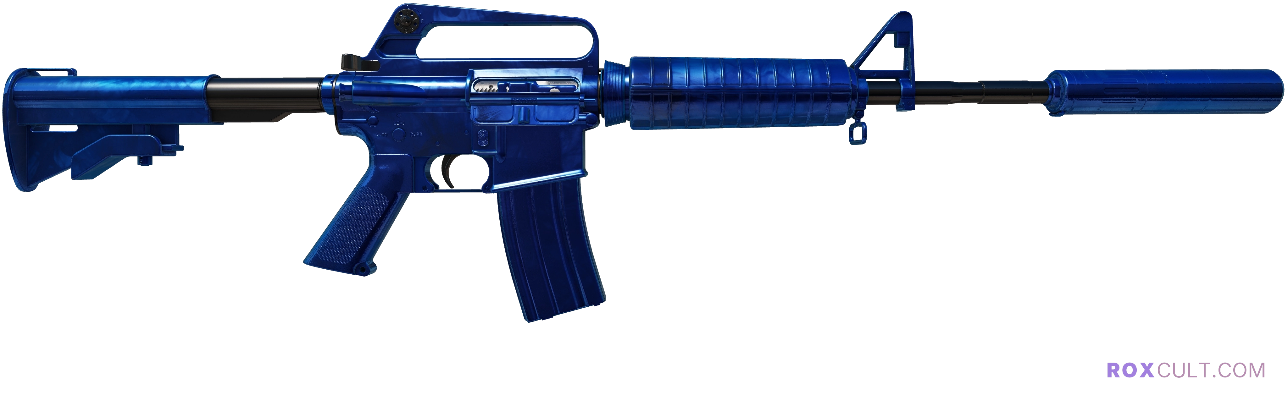 M4A1-S | Blue Phosphor (Factory New) — rox (Holo) Antwerp 2022 craft, backside view