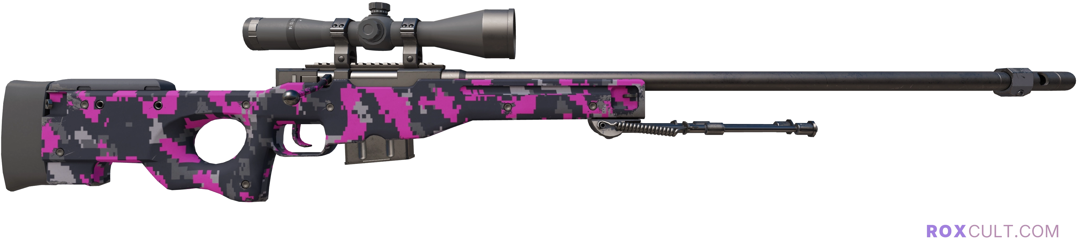 AWP | Pink DDPAT (Minimal Wear) — rox (Holo) Antwerp 2022 craft, backside view
