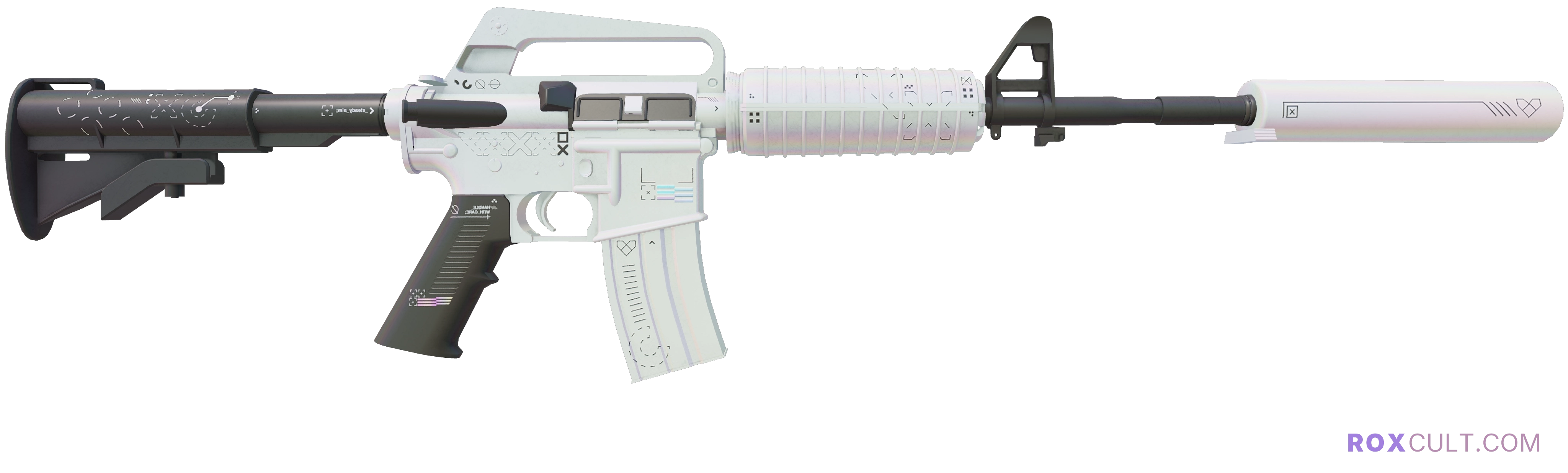 StatTrak™ M4A1-S | Printstream (Factory New) — rox (Holo) Antwerp 2022 craft, backside view