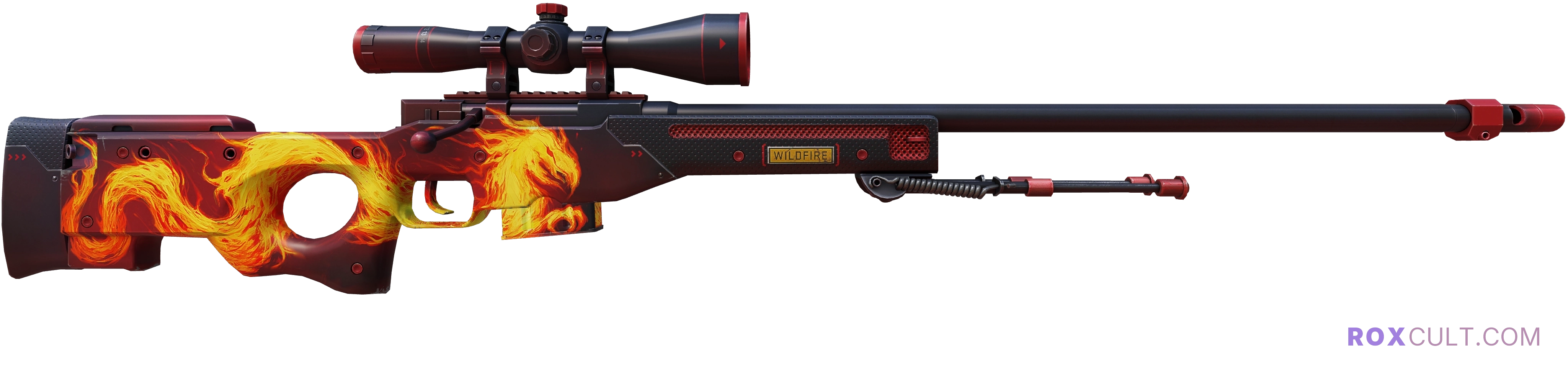 AWP | Wildfire (Factory New) — rox (Holo) Antwerp 2022 craft, backside view