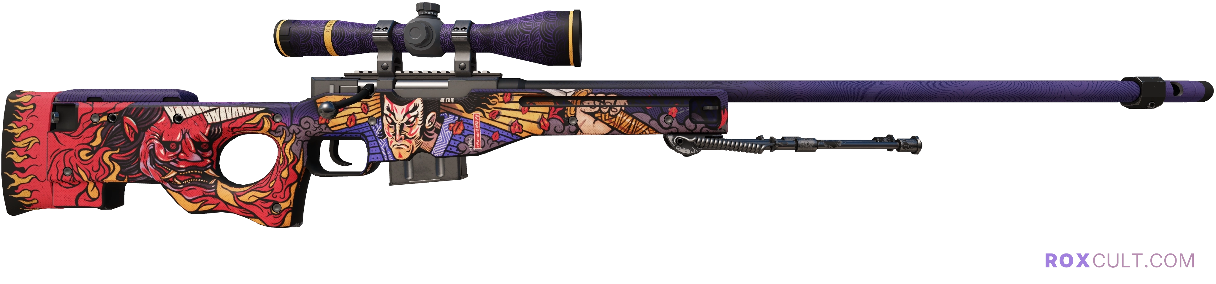 AWP | Oni Taiji (Factory New) — rox (Holo) Antwerp 2022 craft, backside view