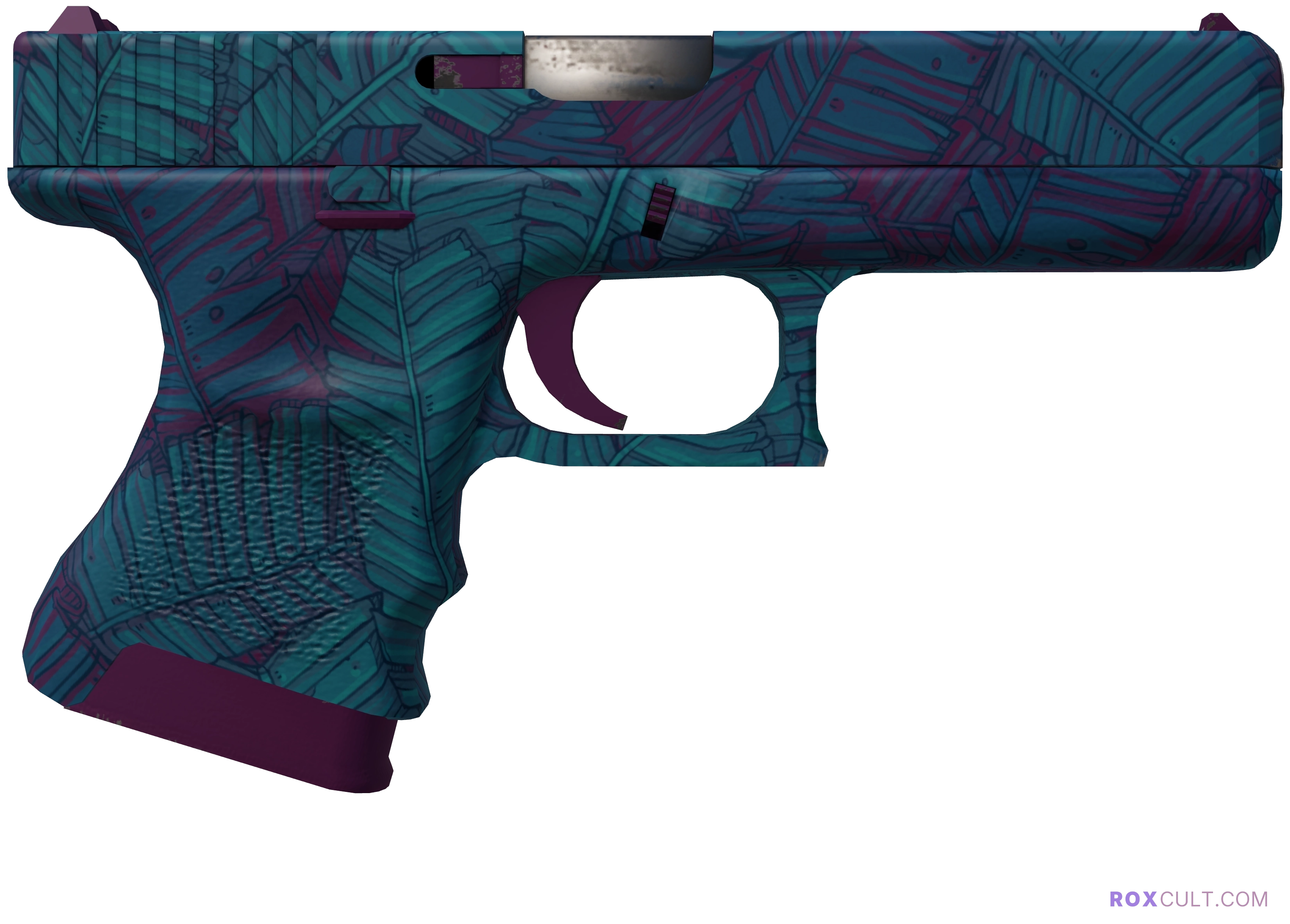 Glock-18 | Synth Leaf (Factory New) — rox (Holo) Antwerp 2022 craft, backside view