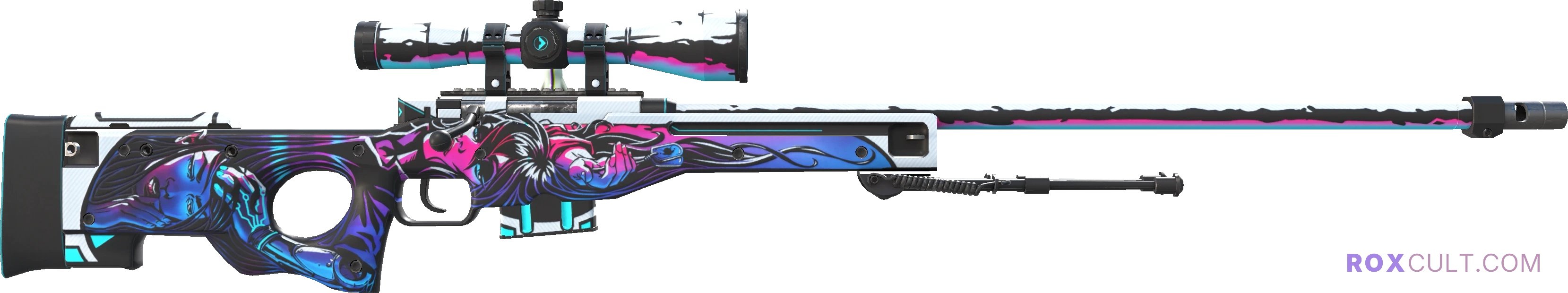 AWP | Neo-Noir (Factory New) — rox (Holo) Antwerp 2022 craft, backside view