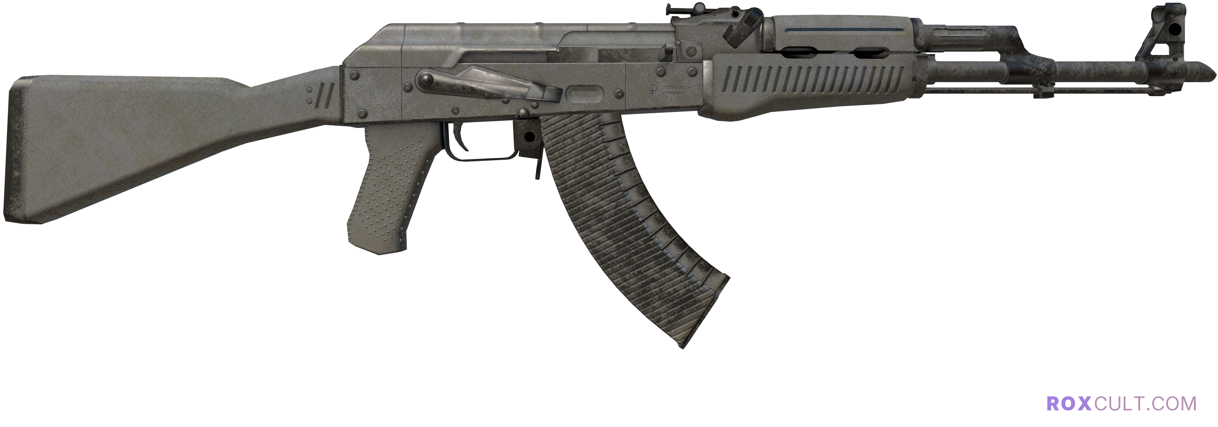 AK-47 | Slate (Battle-Scarred) — rox (Holo) Antwerp 2022 craft, backside view