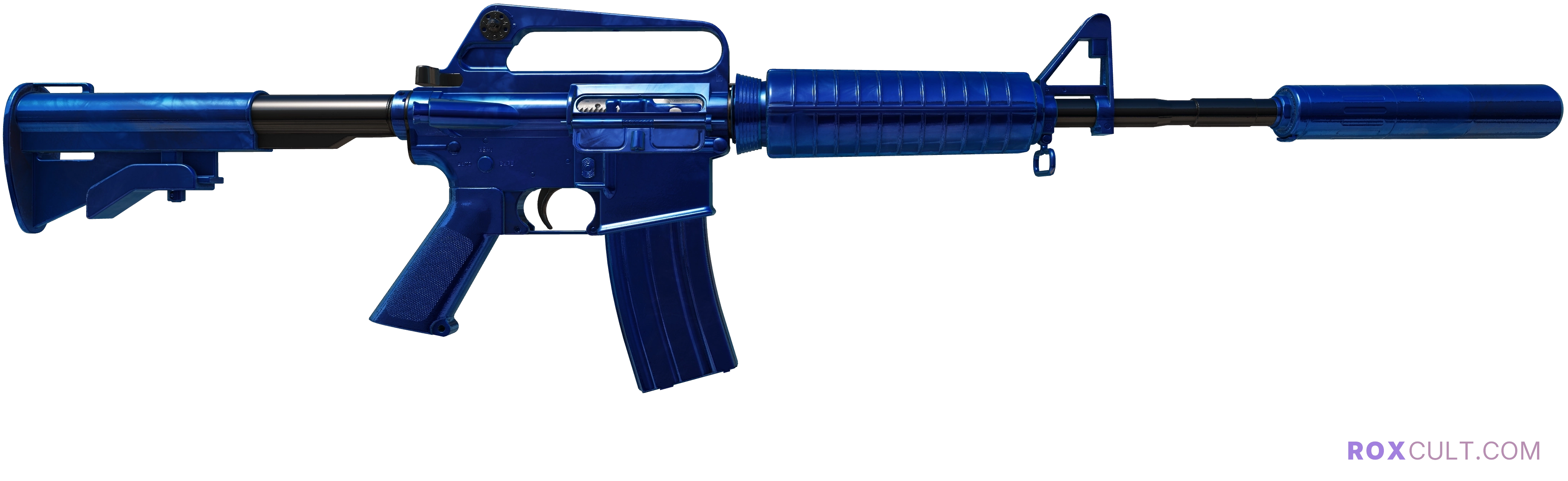 M4A1-S | Blue Phosphor (Factory New) — rox (Holo) Antwerp 2022 craft, backside view