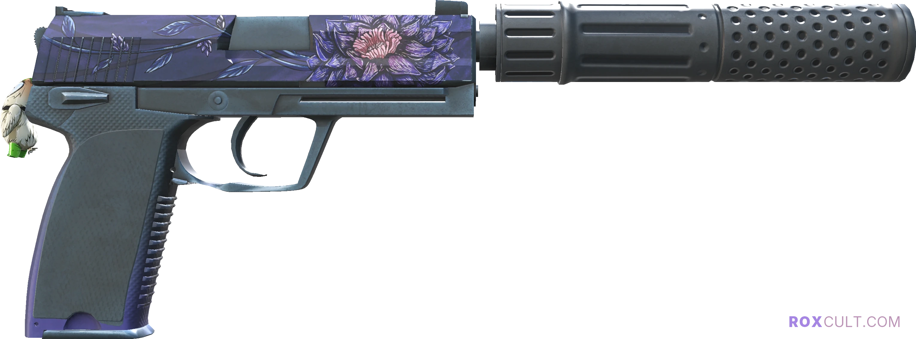 USP-S | Black Lotus (Factory New) — rox (Holo) Antwerp 2022 craft, backside view