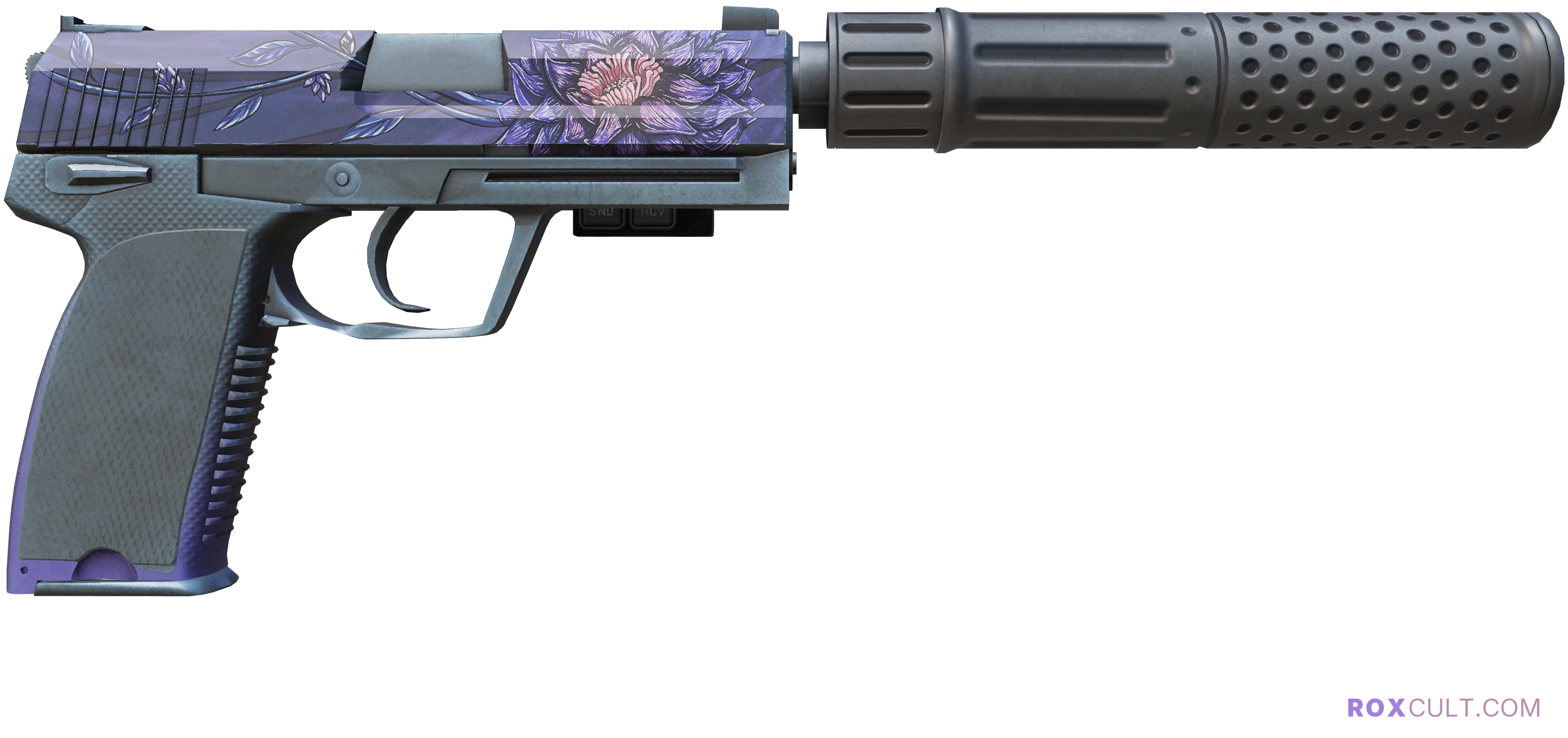 StatTrak™ USP-S | Black Lotus (Factory New) — rox (Holo) Antwerp 2022 craft, backside view