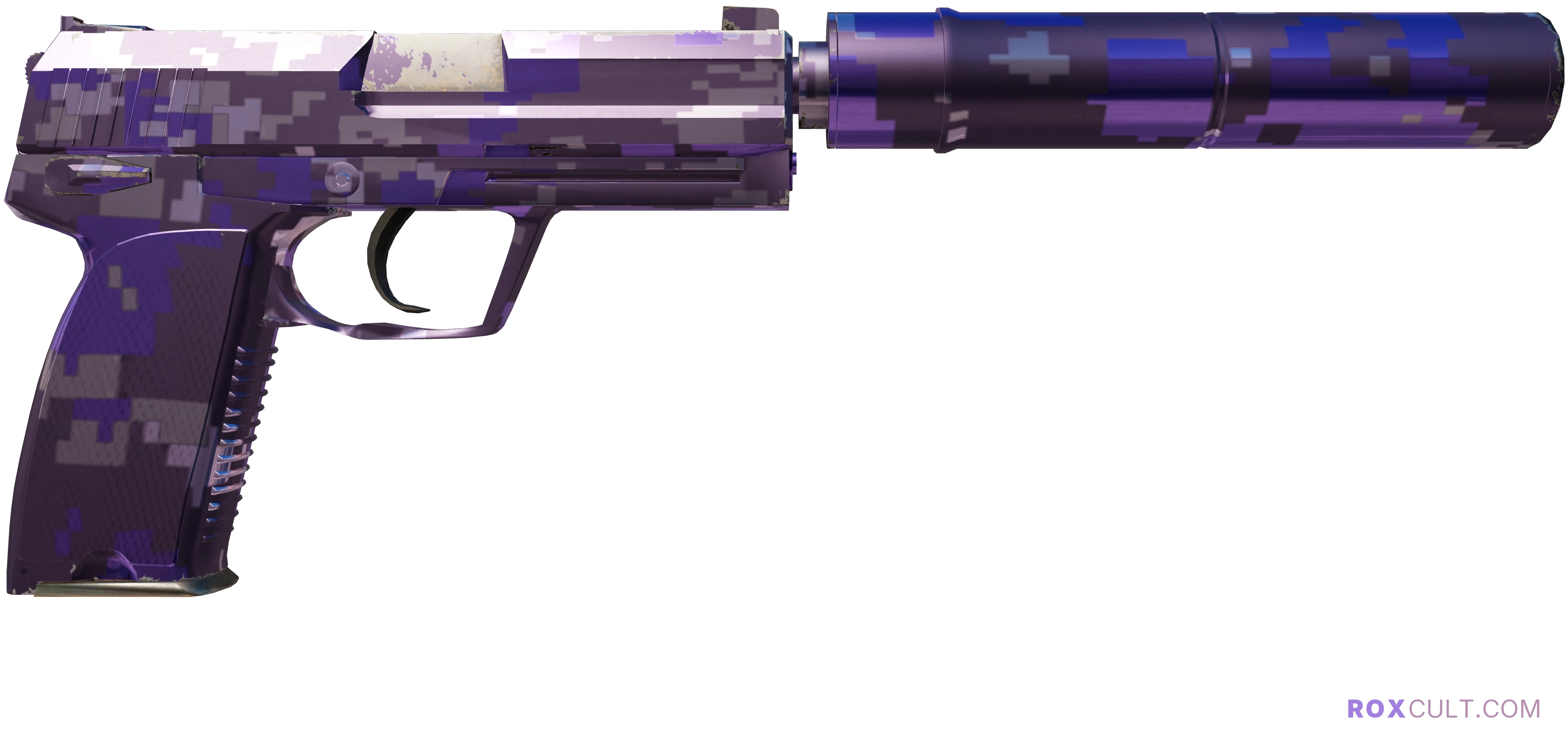 USP-S | Purple DDPAT (Factory New) — rox (Holo) Antwerp 2022 craft, backside view