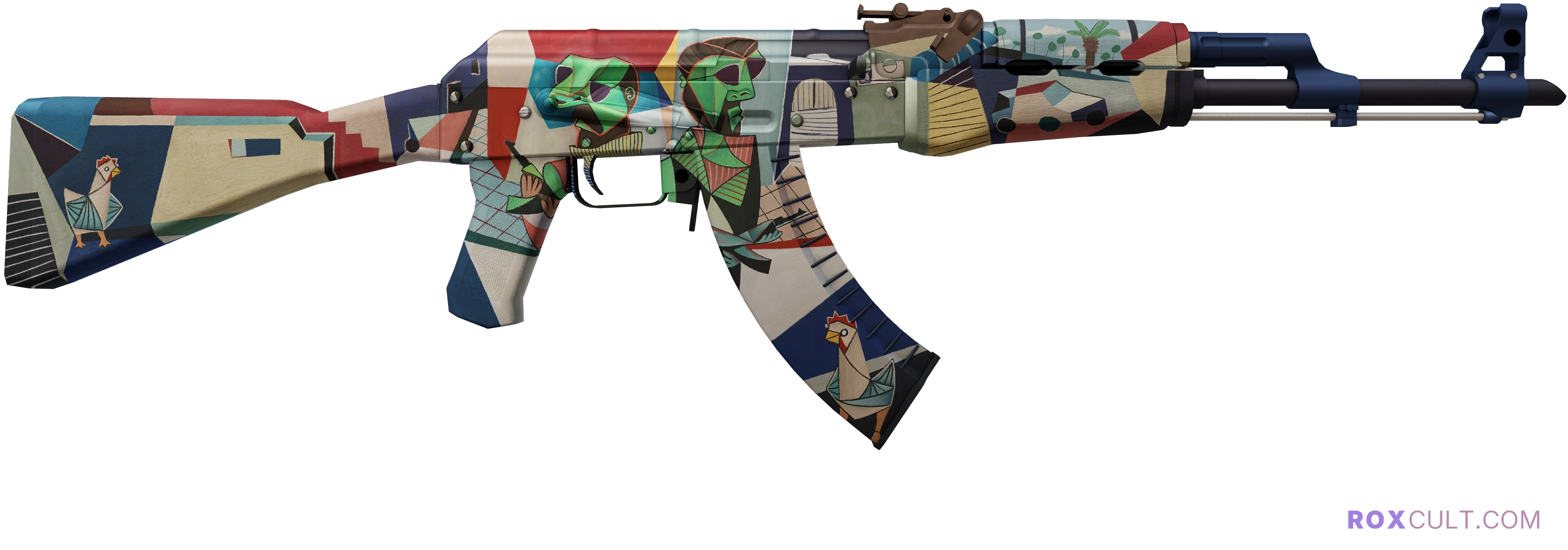 AK-47 | Leet Museo (Factory New) — rox (Holo) Antwerp 2022 craft, backside view