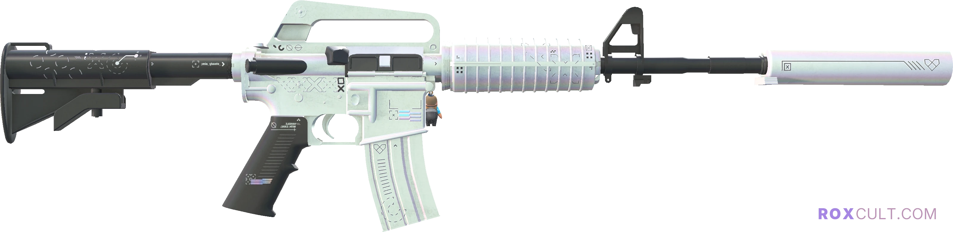 M4A1-S | Printstream (Factory New) — rox (Holo) Antwerp 2022 craft, backside view