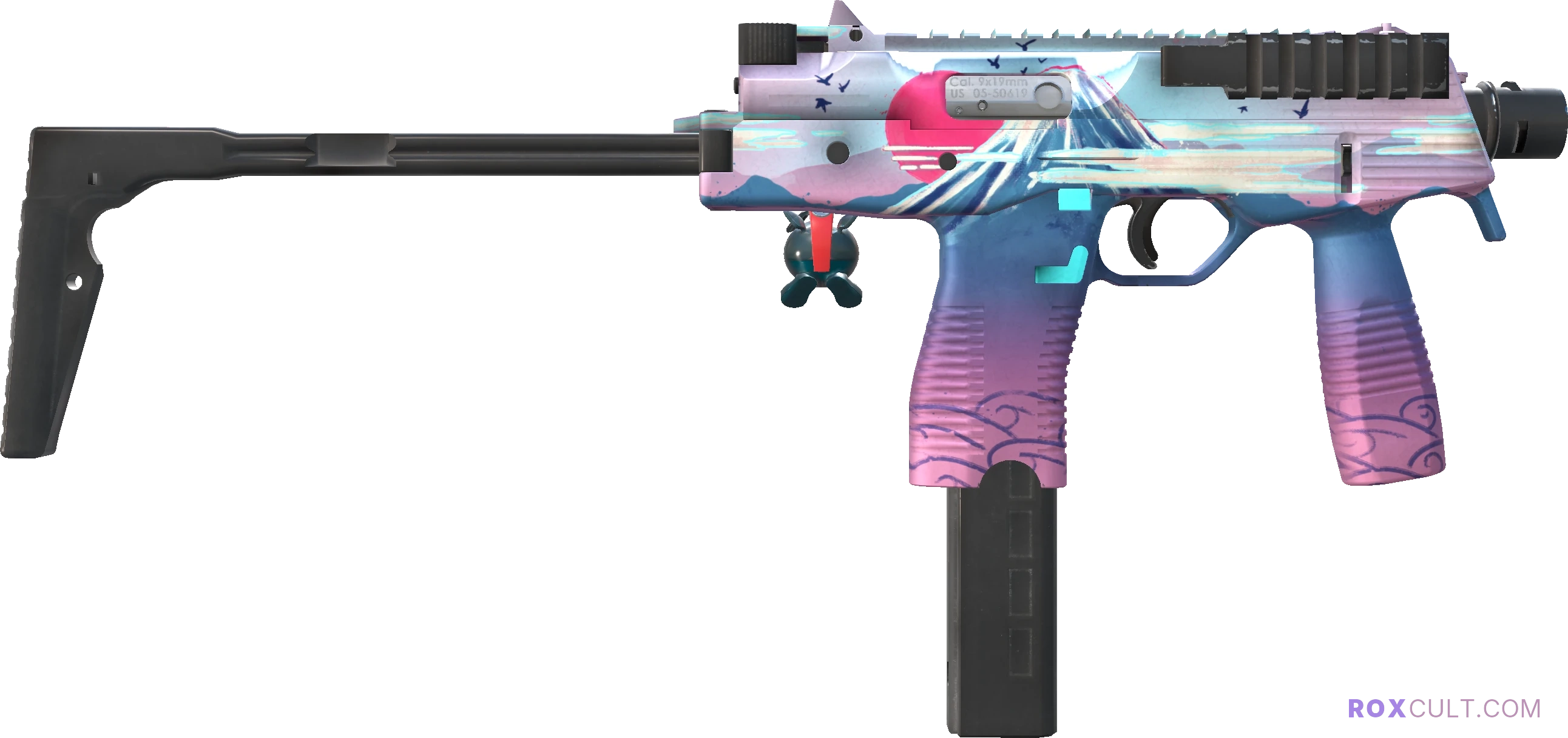 MP9 | Mount Fuji (Factory New) — rox (Holo) Antwerp 2022 craft, backside view