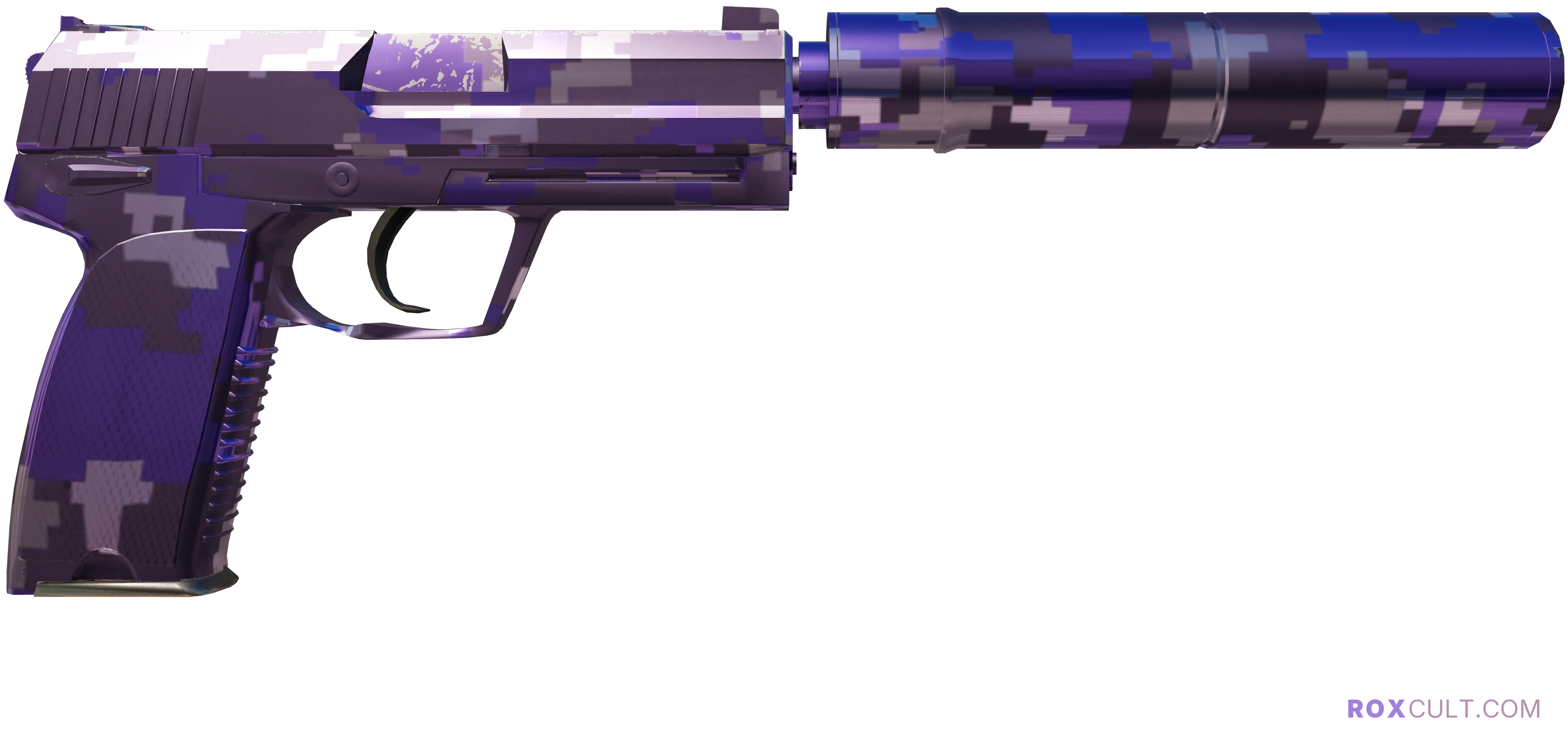 USP-S | Purple DDPAT (Factory New) — rox (Holo) Antwerp 2022 craft, backside view