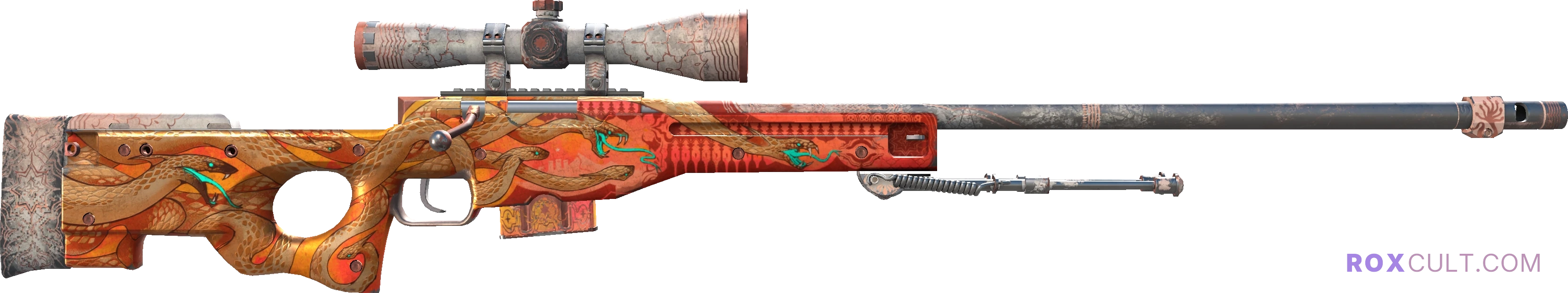 AWP | Desert Hydra (Battle-Scarred) — rox (Holo) Antwerp 2022 craft, backside view