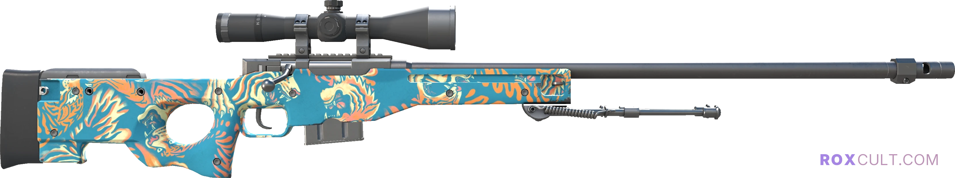 AWP | Silk Tiger (Factory New) — rox (Holo) Antwerp 2022 craft, backside view