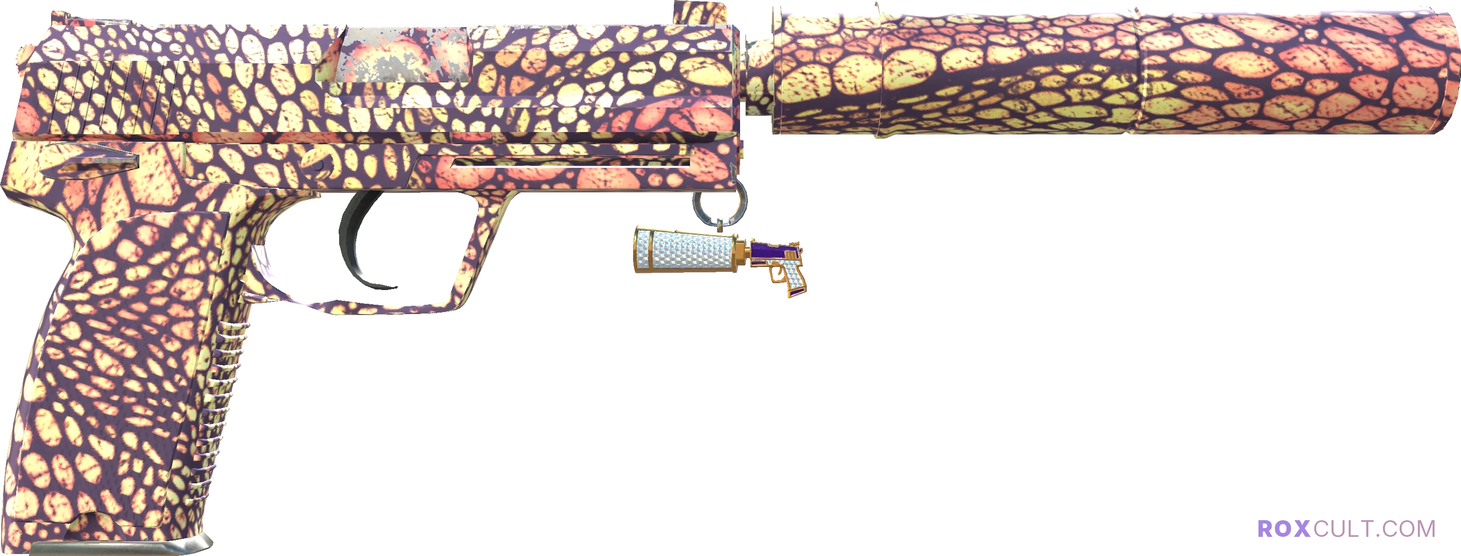 USP-S | Orange Anolis (Factory New) — rox (Holo) Antwerp 2022 craft, backside view