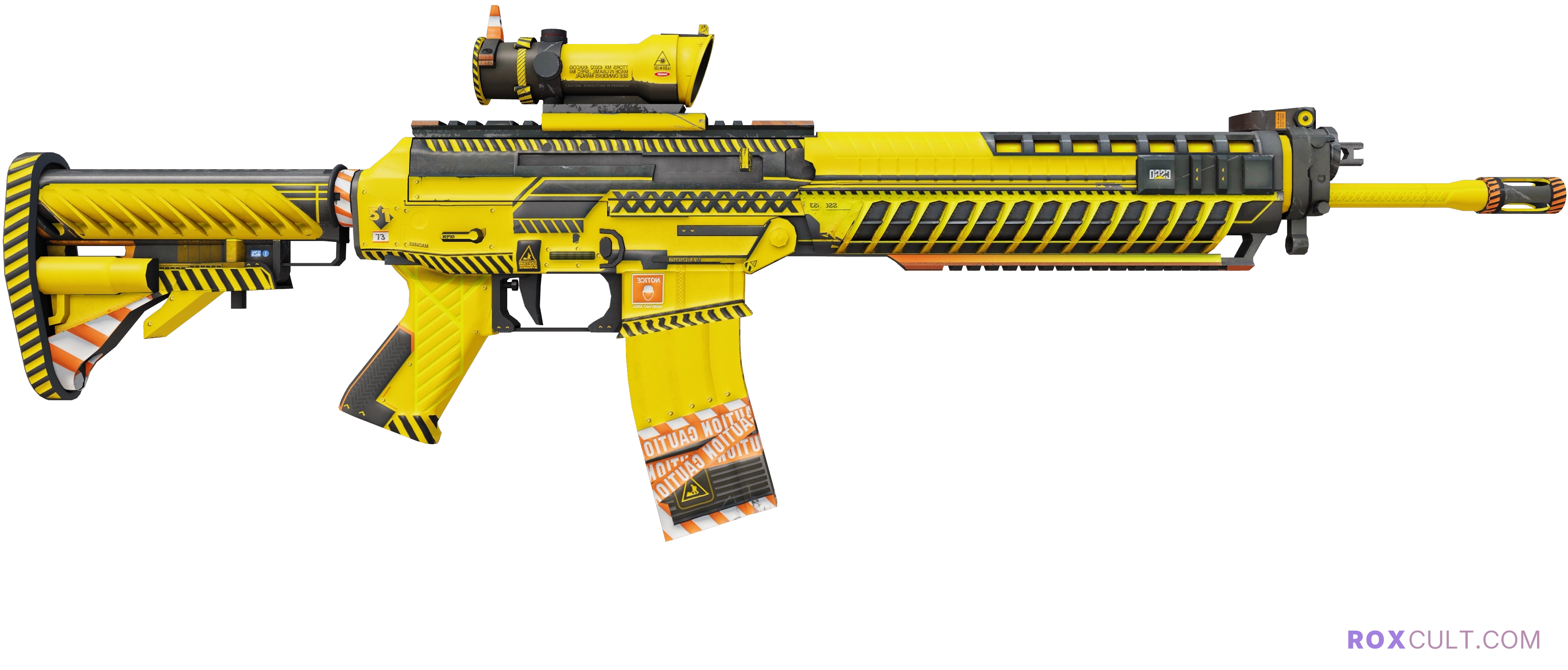 SG 553 | Hazard Pay (Factory New) — rox (Holo) Antwerp 2022 craft, backside view