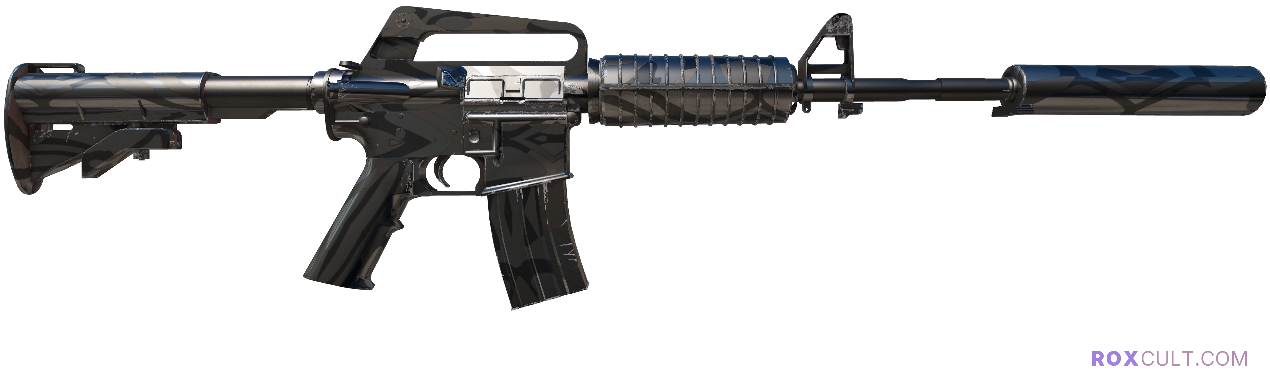 M4A1-S | Dark Water (Minimal Wear) — rox (Holo) Antwerp 2022 craft, backside view