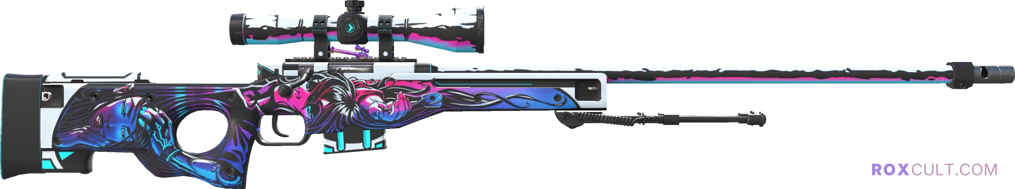 AWP | Neo-Noir (Factory New) — rox (Holo) Antwerp 2022 craft, backside view