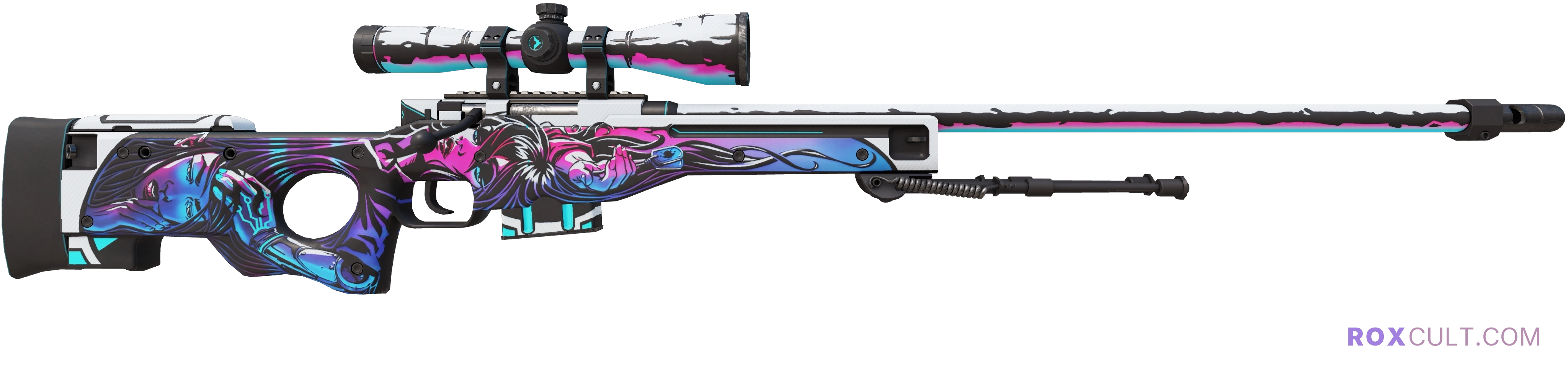 StatTrak™ AWP | Neo-Noir (Factory New) — rox (Holo) Antwerp 2022 craft, backside view