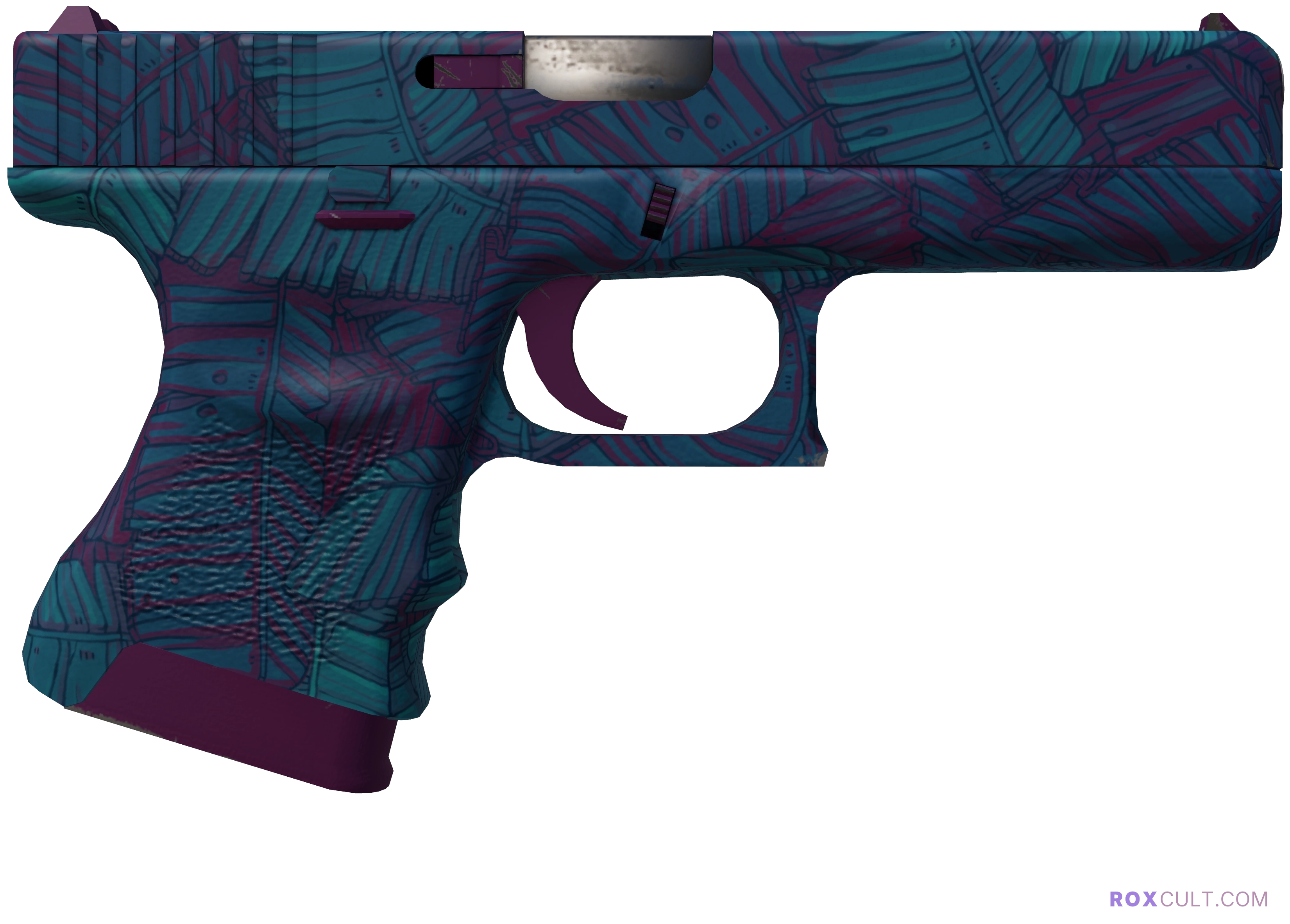 Glock-18 | Synth Leaf (Factory New) — rox (Holo) Antwerp 2022 craft, backside view