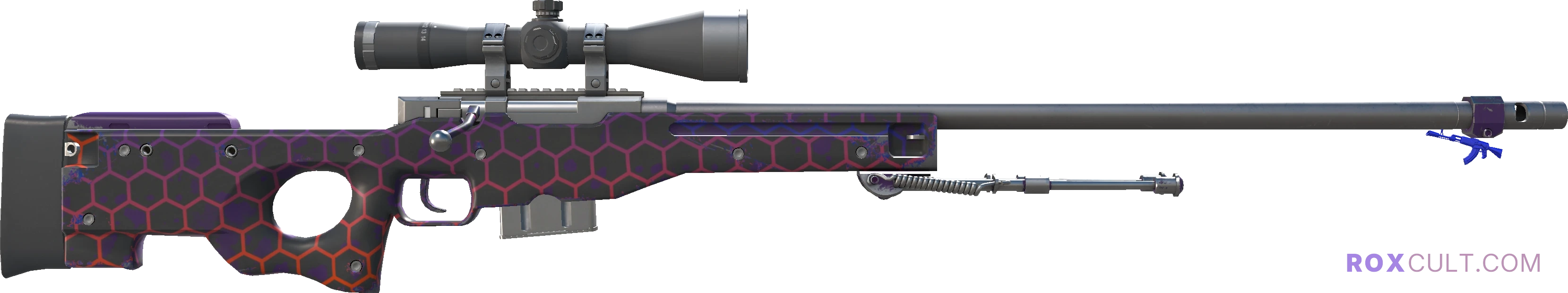 AWP | Electric Hive (Minimal Wear) — rox (Holo) Antwerp 2022 craft, backside view