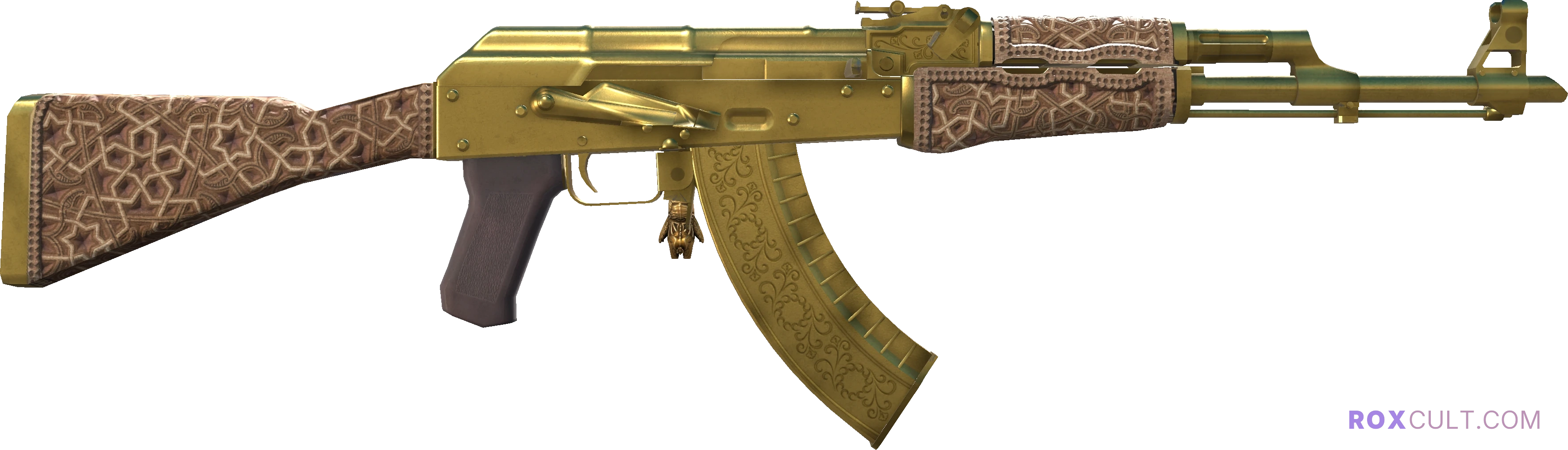 AK-47 | Gold Arabesque (Field-Tested) — rox (Holo) Antwerp 2022 craft, backside view