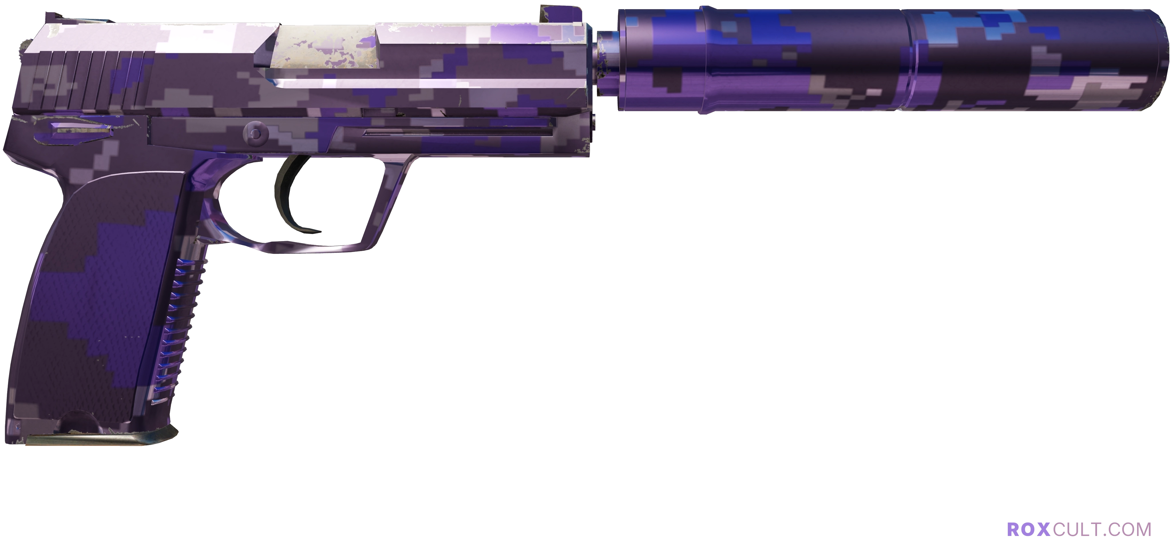USP-S | Purple DDPAT (Factory New) — rox (Holo) Antwerp 2022 craft, backside view