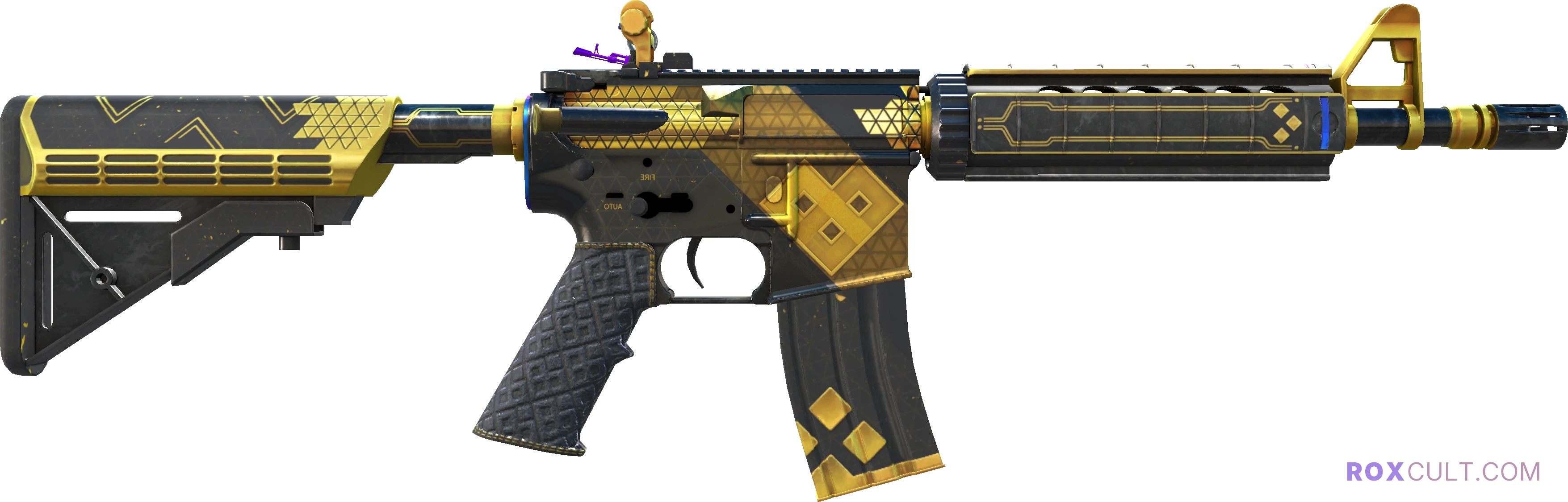 M4A4 | The Coalition (Factory New) — rox (Holo) Antwerp 2022 craft, backside view