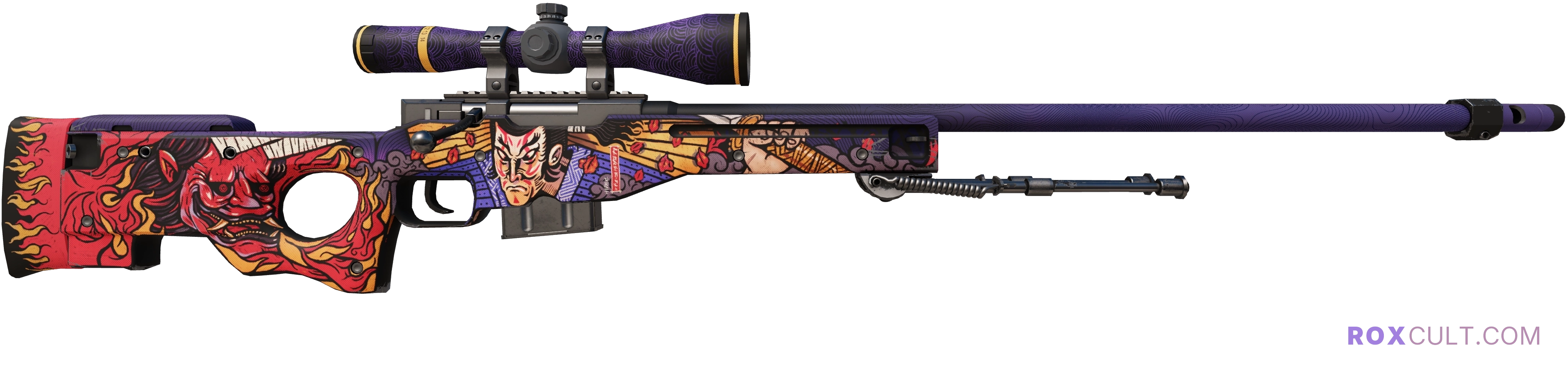 AWP | Oni Taiji (Factory New) — rox (Holo) Antwerp 2022 craft, backside view