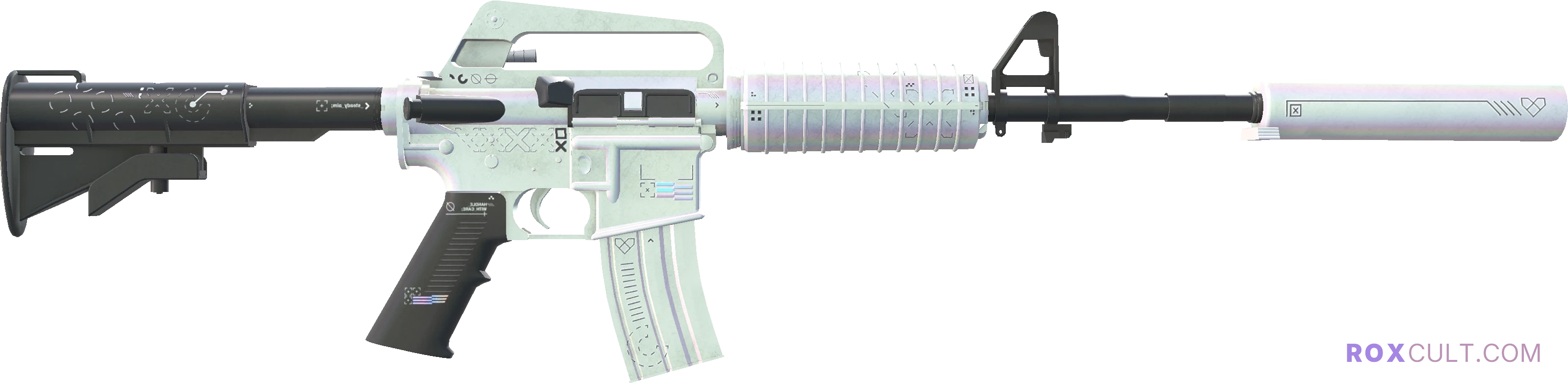 M4A1-S | Printstream (Minimal Wear) — rox (Holo) Antwerp 2022 craft, backside view