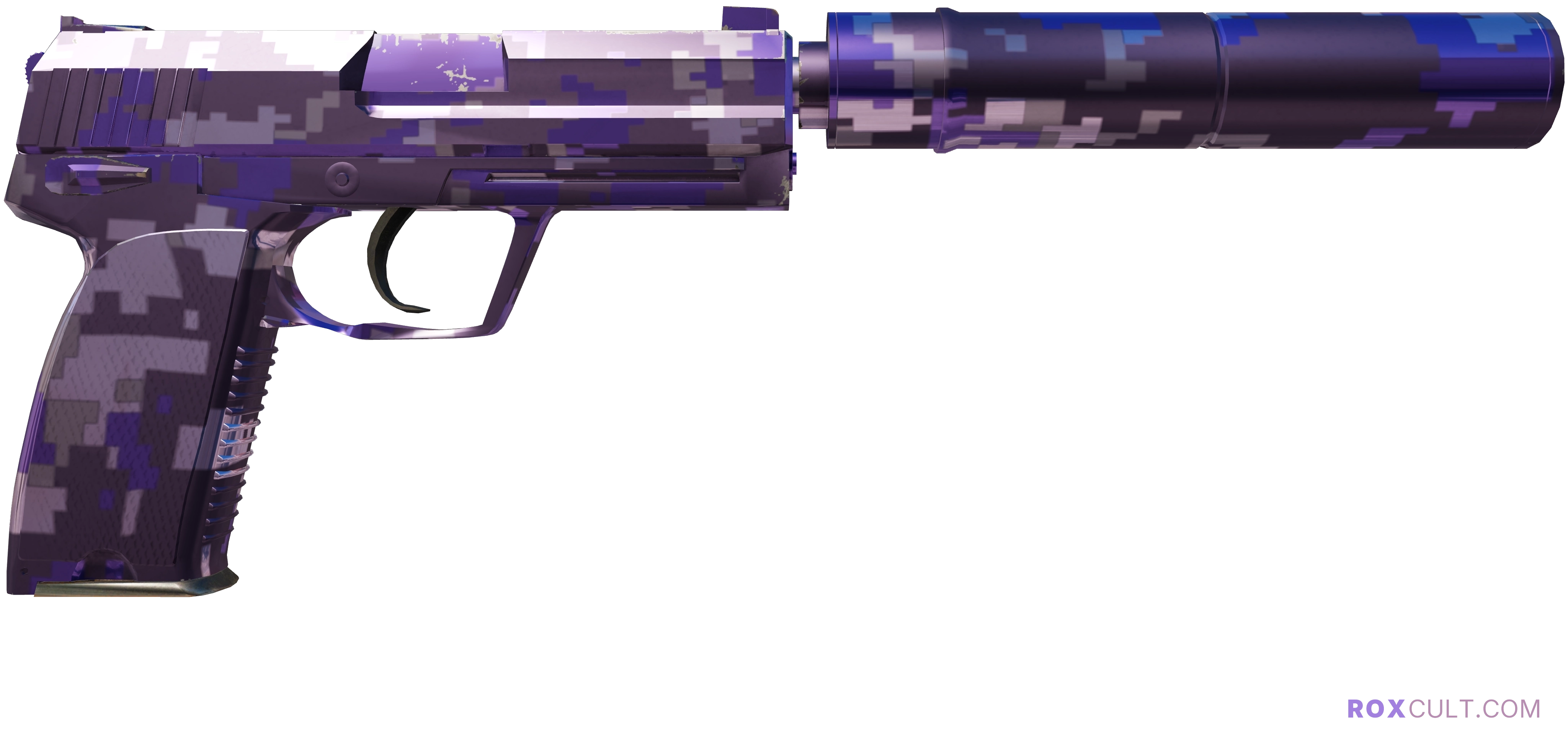 USP-S | Purple DDPAT (Factory New) — rox (Holo) Antwerp 2022 craft, backside view