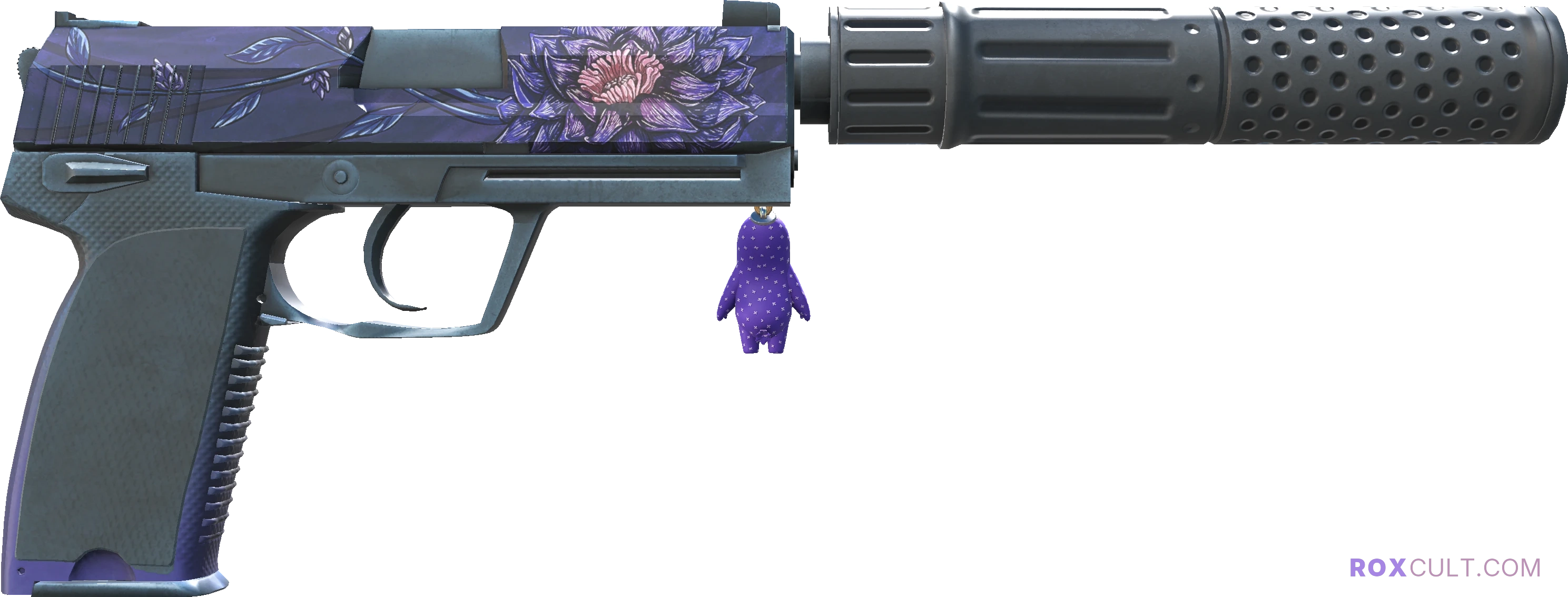 USP-S | Black Lotus (Factory New) — rox (Holo) Antwerp 2022 craft, backside view