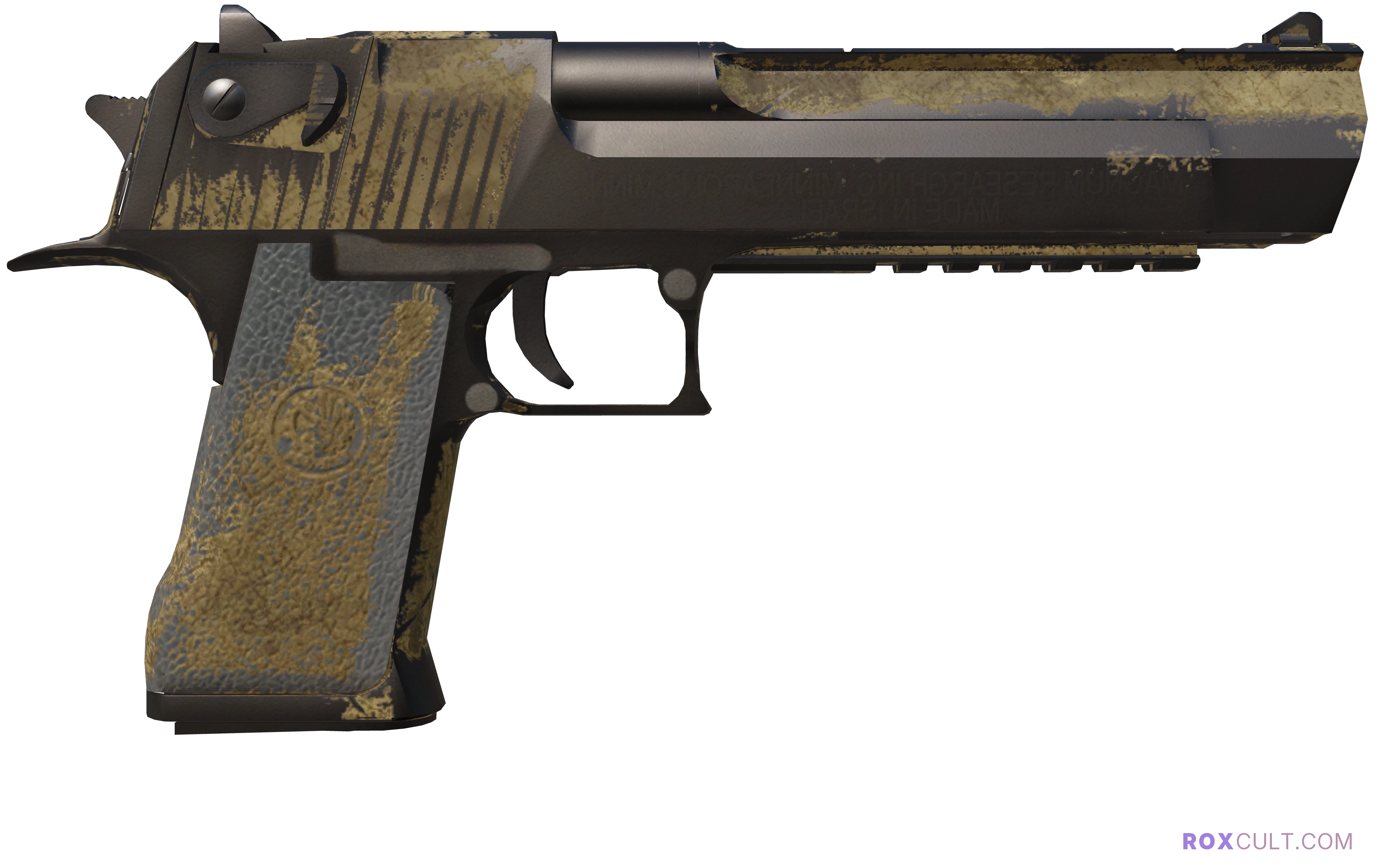 Desert Eagle | Mudder (Battle-Scarred) — rox (Holo) Antwerp 2022 craft, backside view